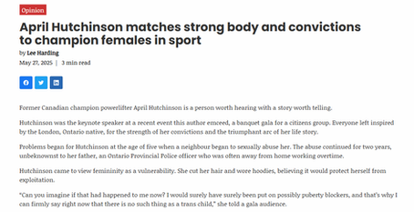 April Hutchinson matches strong body and convictions to champion females in sport