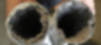 Dryer Vent Cleaning in Calgary: real image of dryer hose with almost 2 inches of lint accumulated.