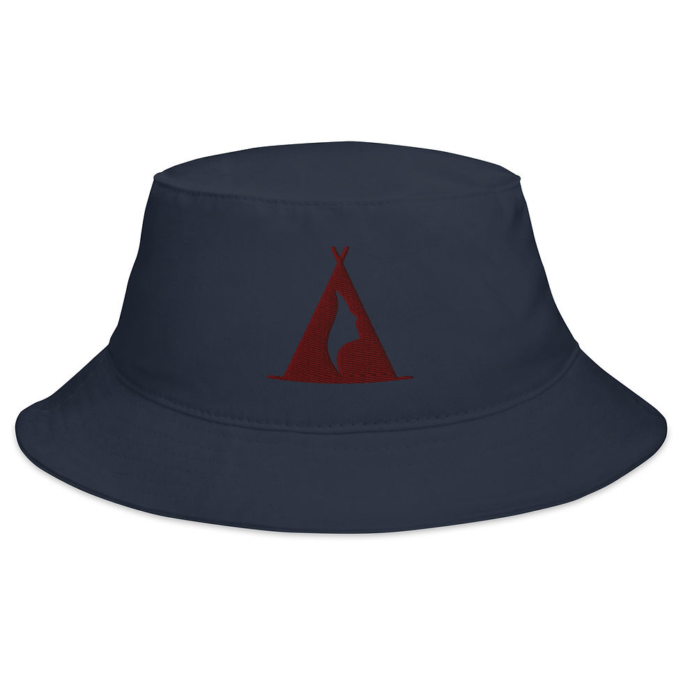 Thumbnail: Red Tent Embroidered Bucket Hat