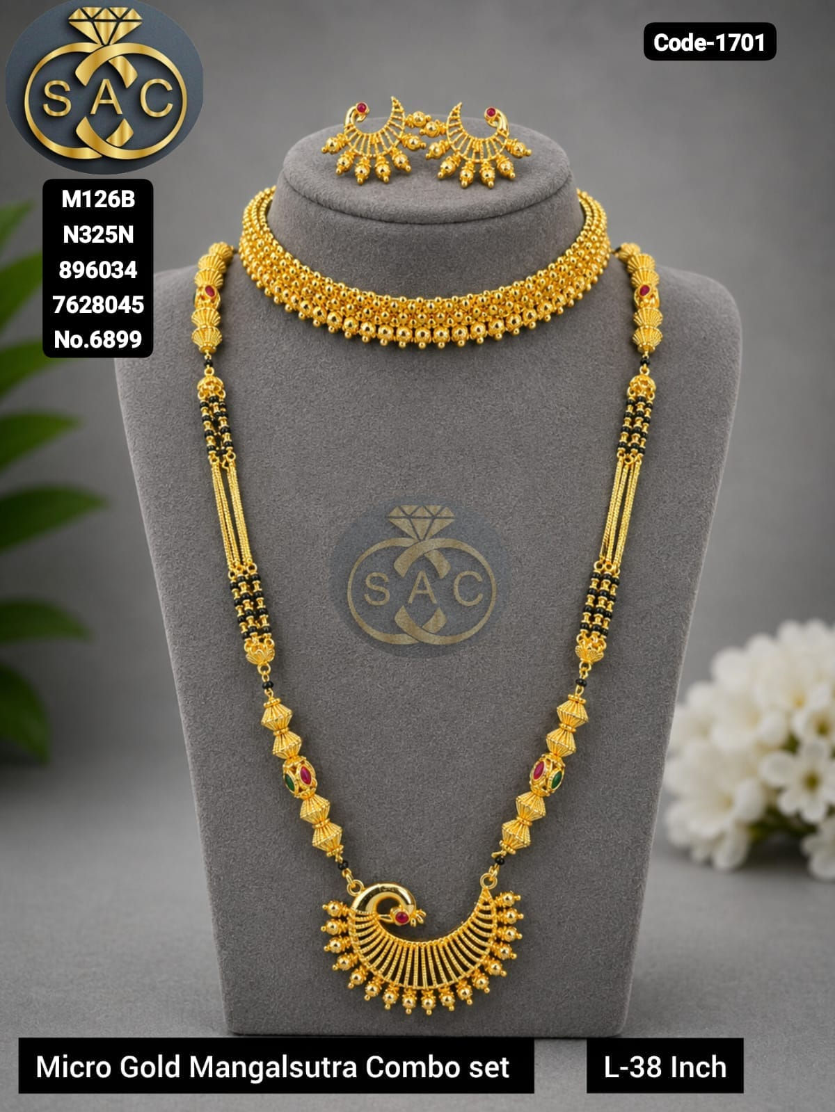 New Micro Gold  Mangalsutra Combo set - 1701