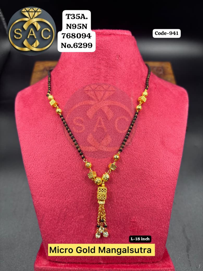 Micro Gold Short Mangalsutra - 941