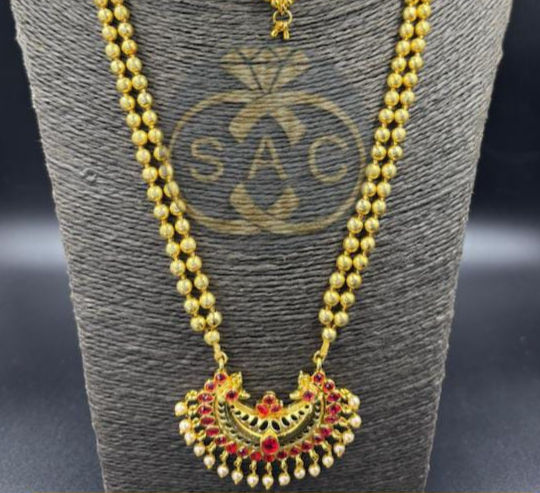 Thumbnail: Micro Gold Bormala Thushi Combo Set - 1070