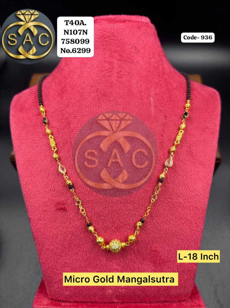 Micro Gold Short Mangalsutra - 936