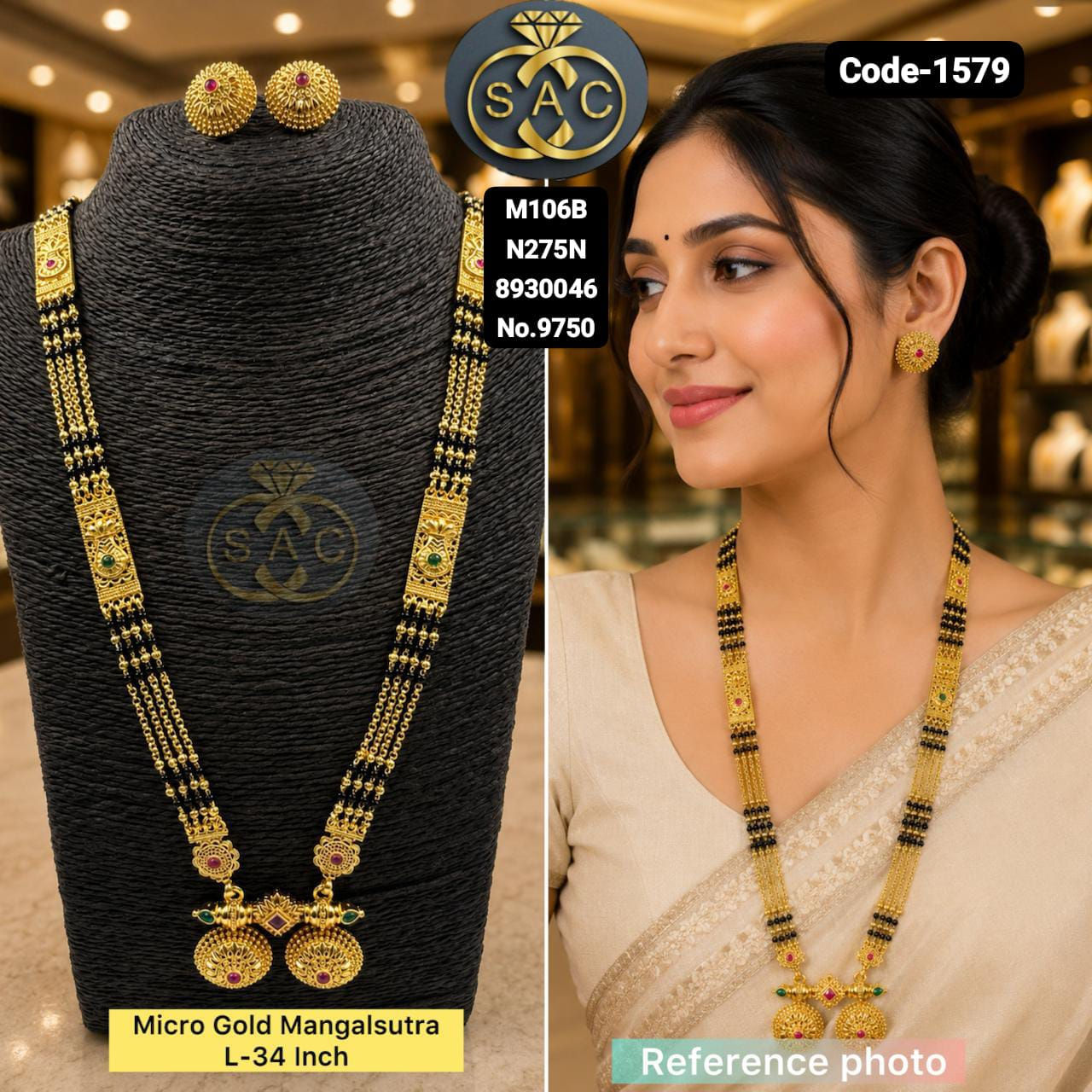 New Micro Gold  Mangalsutra - 1579