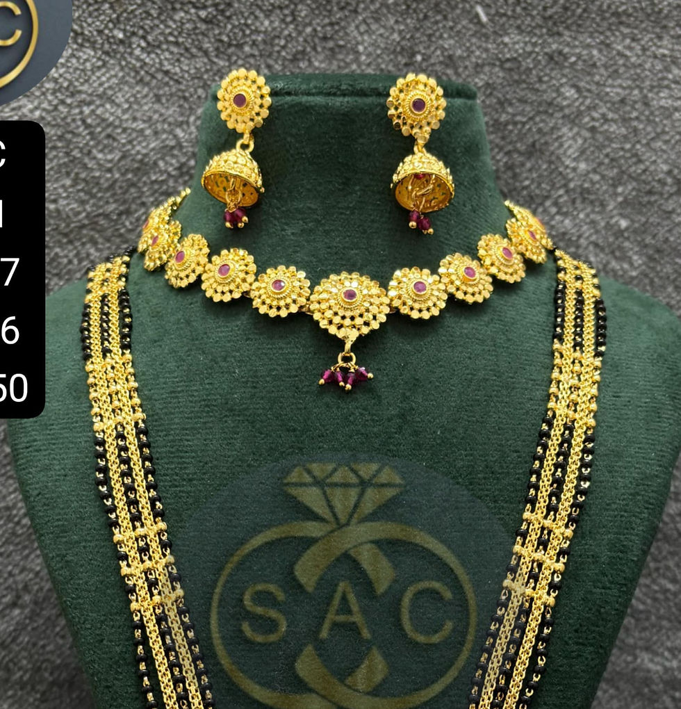 Thumbnail: New Micro Gold  Mangalsutra Combo Set
