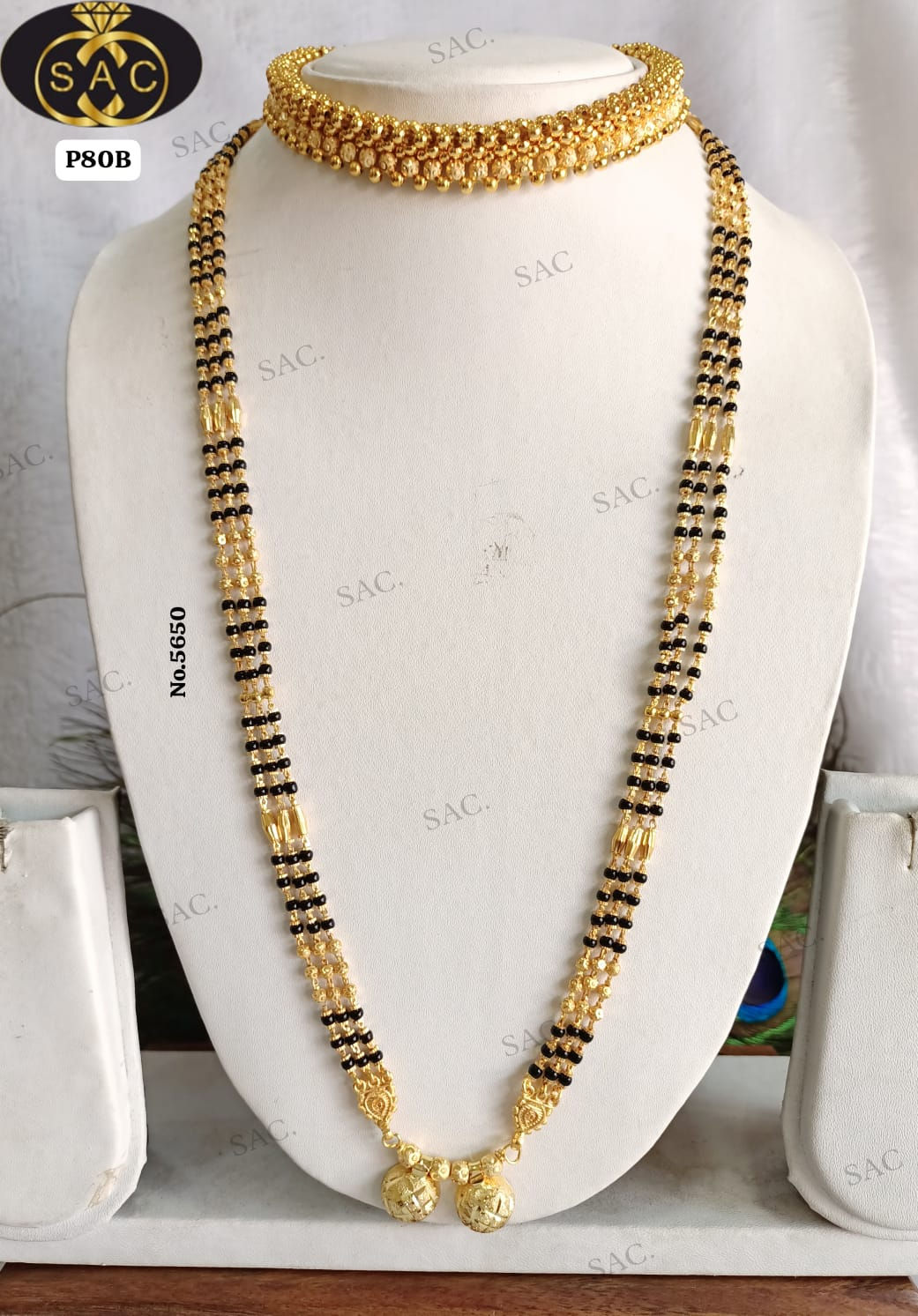 Micro Gold Mangalsutra combo Set