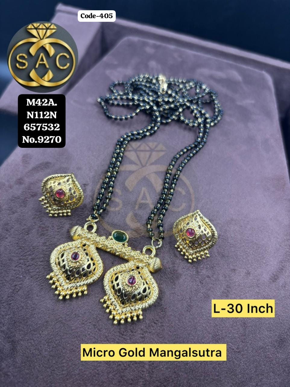 Micro Gold Mangalsutra Set - 905