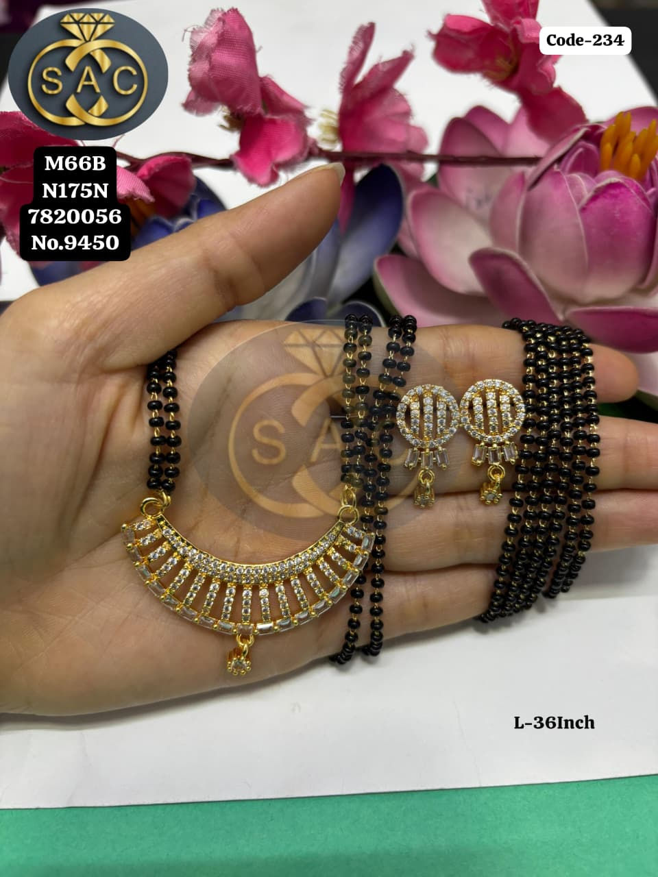 Micro Gold AD Stone MANGALSUTRA - 234