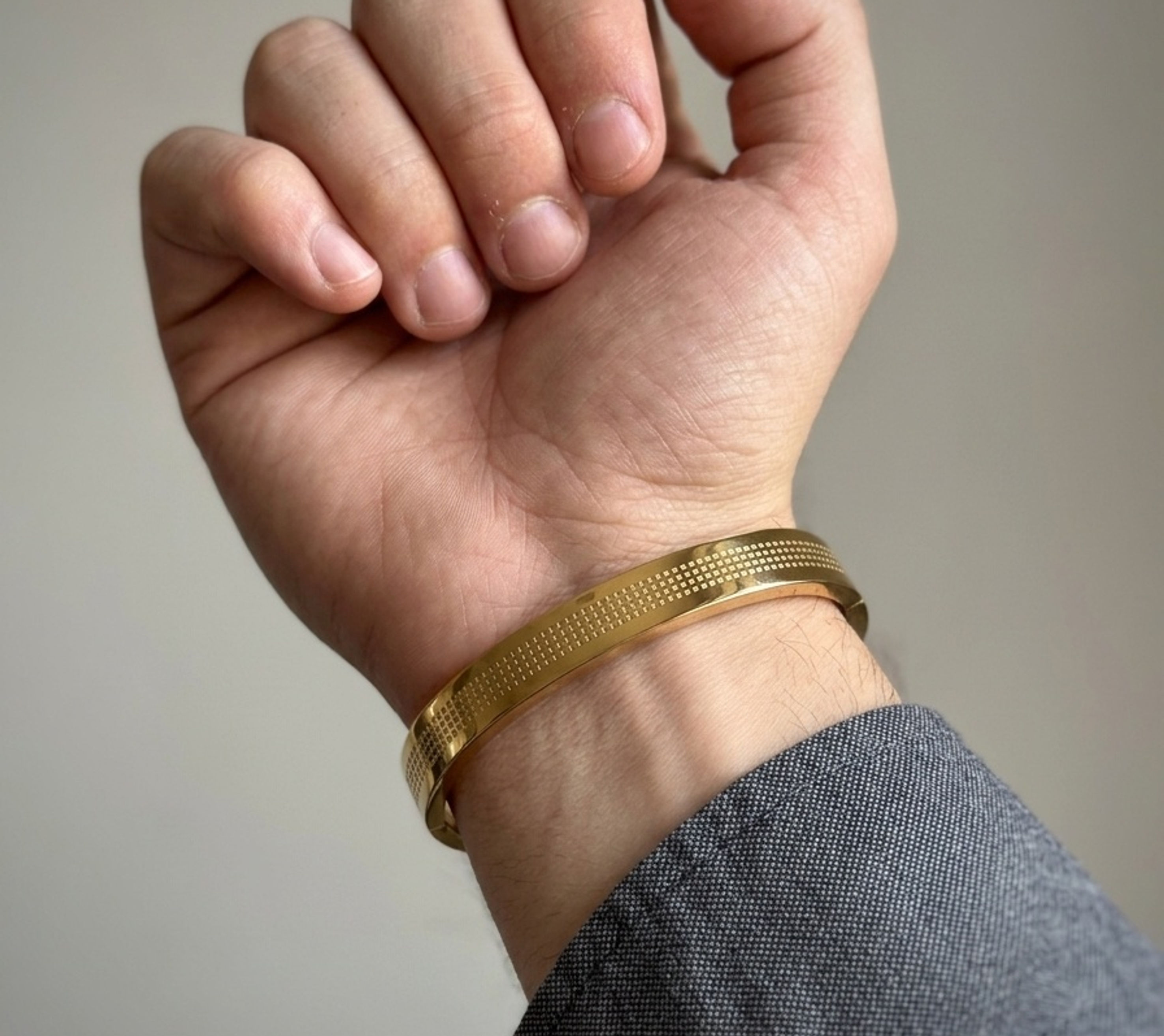 Executive Luxe Cuff Bracelet – 18KT Gold Plated