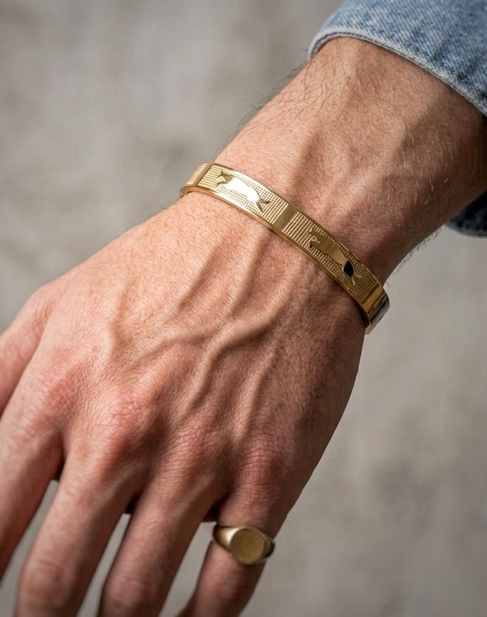 Monarch Signature 18 KT Gold Plated Men's Kada