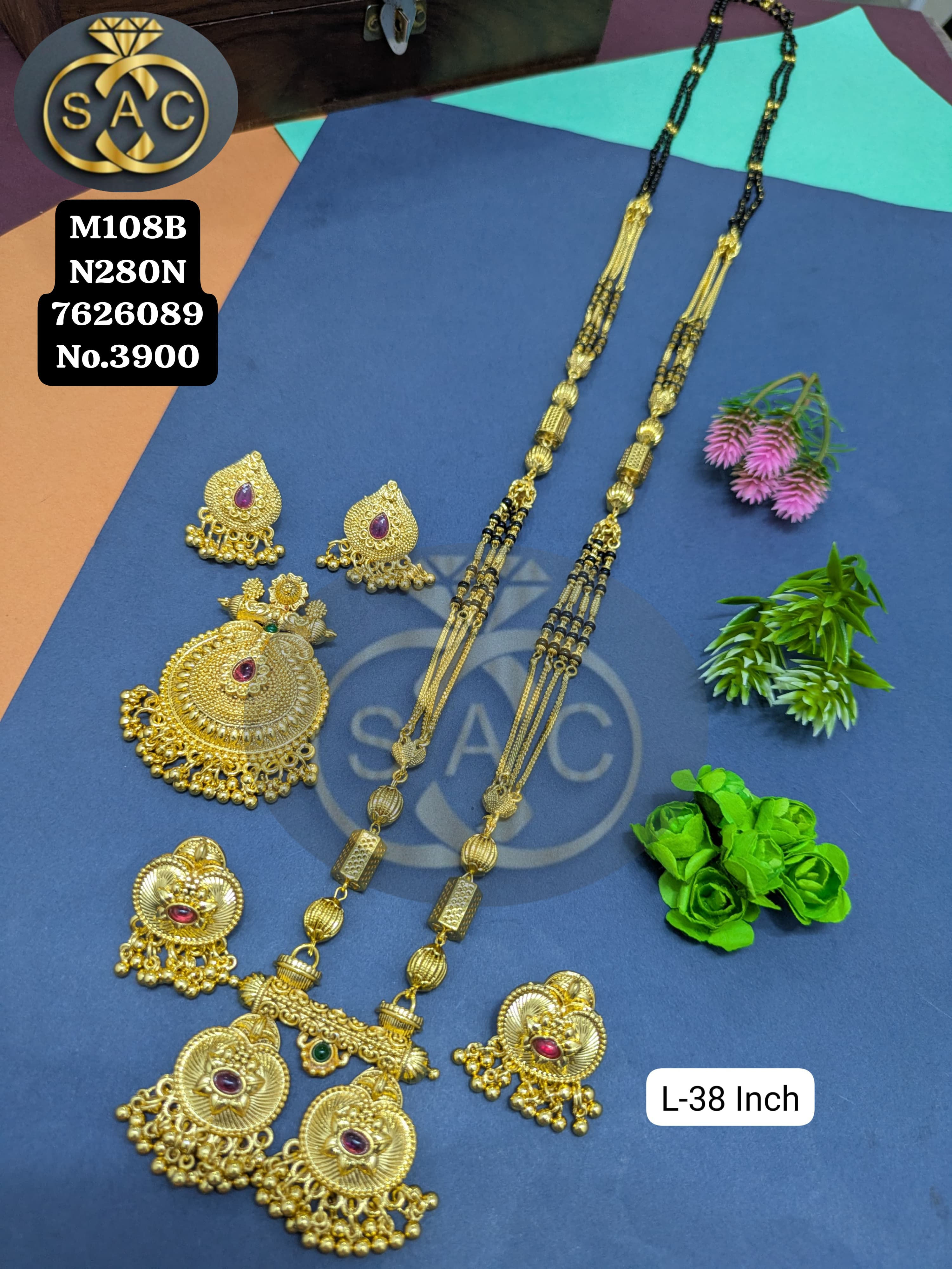 Micro Gold Mangalsutra Combo Set