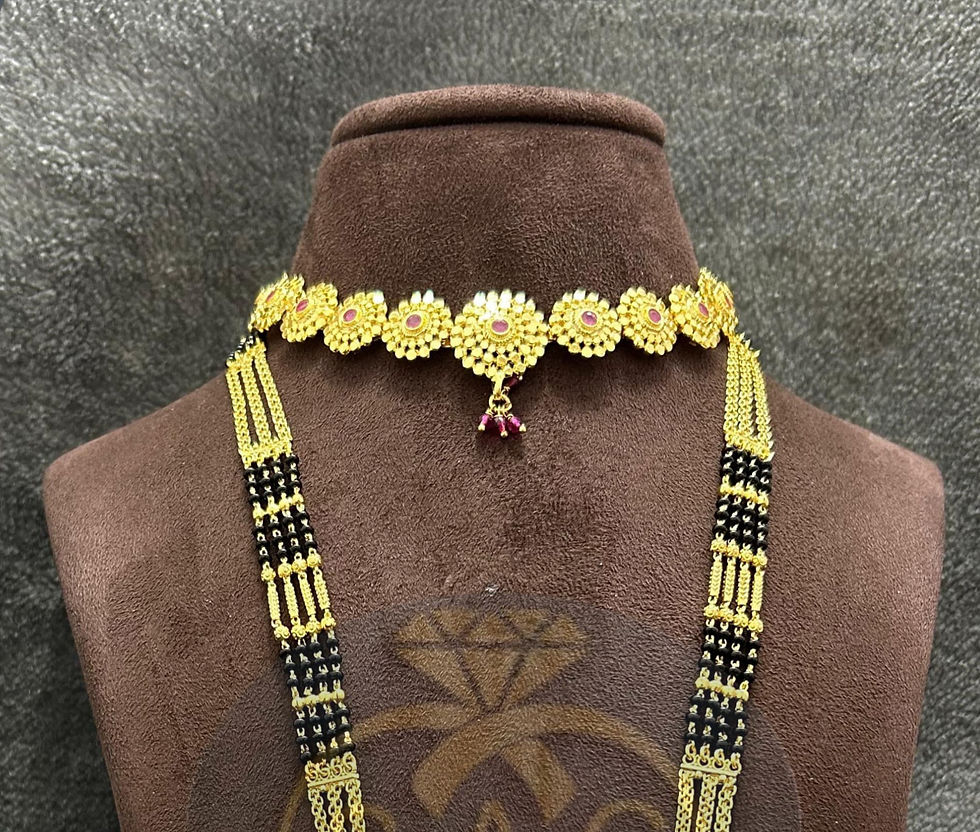 Thumbnail: Micro Gold Mangalsutra combo Set