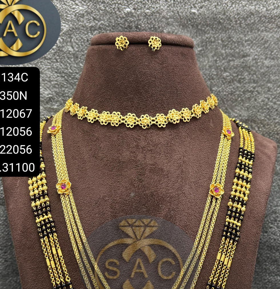 Thumbnail: Micro Gold Mangalsutra Combo Set