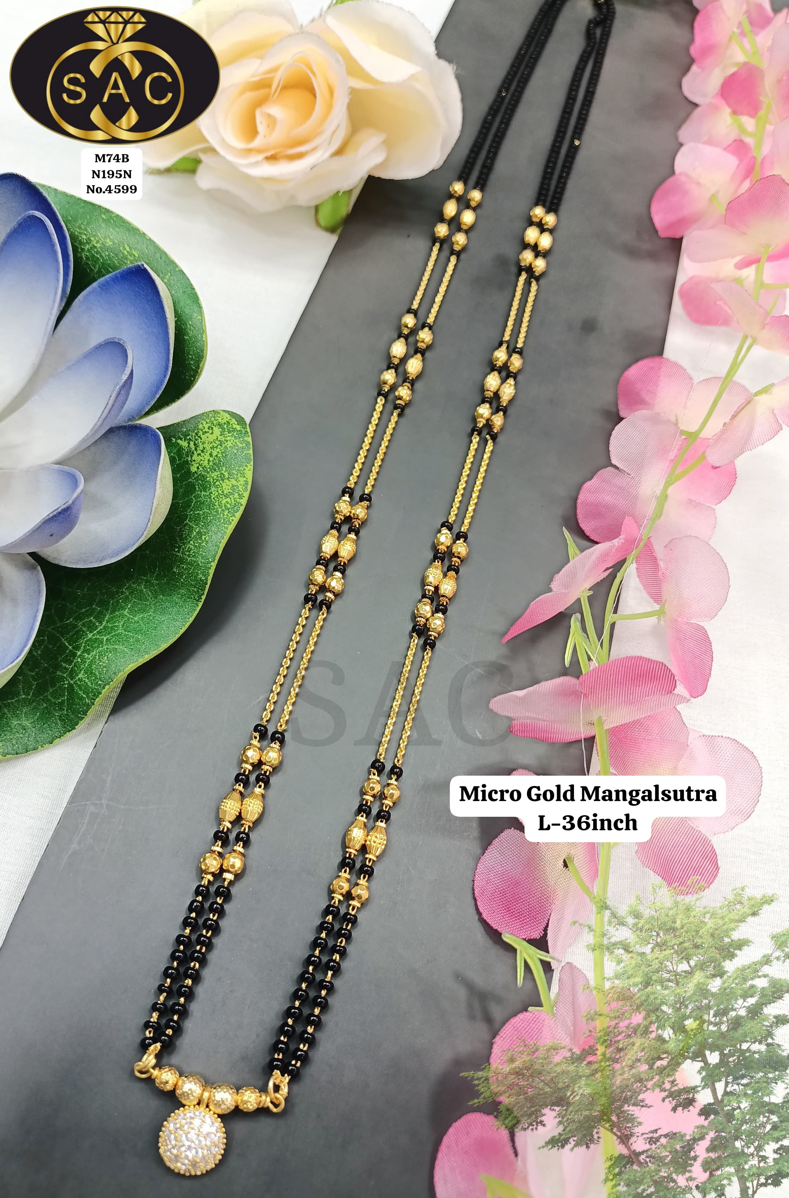 AD Stone Micro Gold Mangalsutra