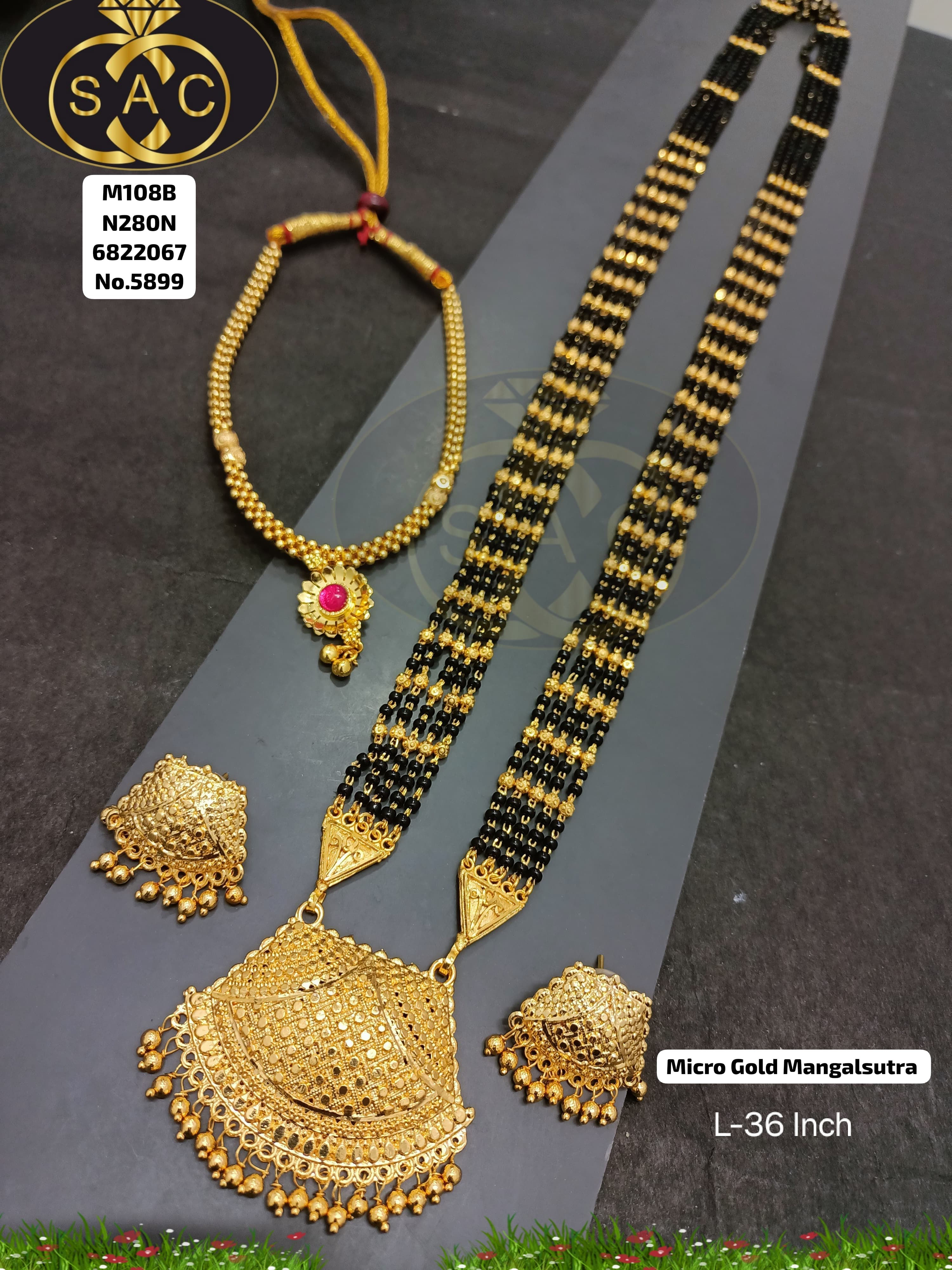 Premium Quality Micro Gold Mangalsutra Combo Set