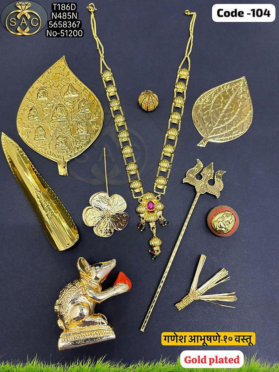 GANPATI GM GOLD FORMING JEWELLERY COMBO SET 104 SuruArts