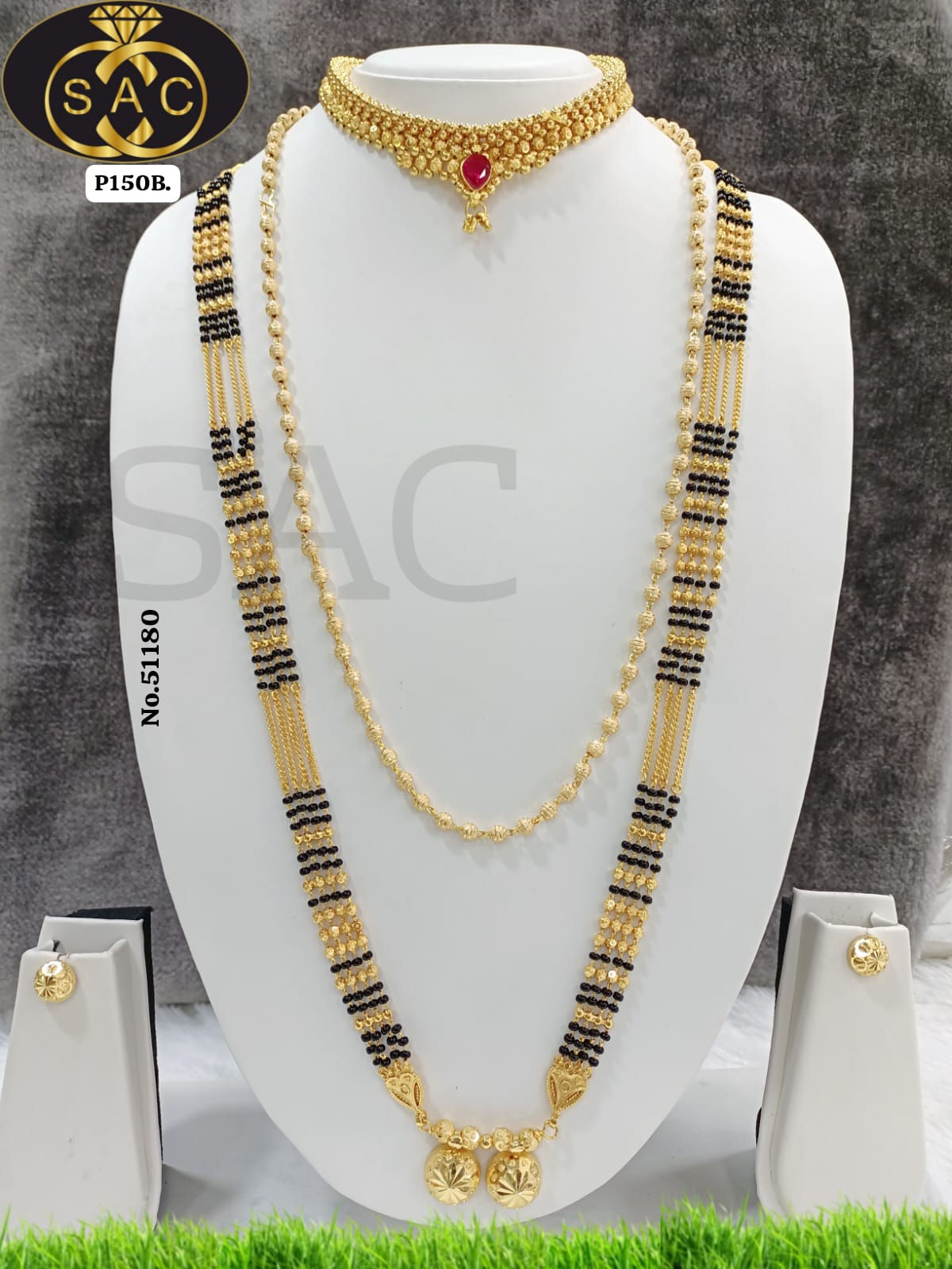Micro Gold Mangalsutra Combo Set