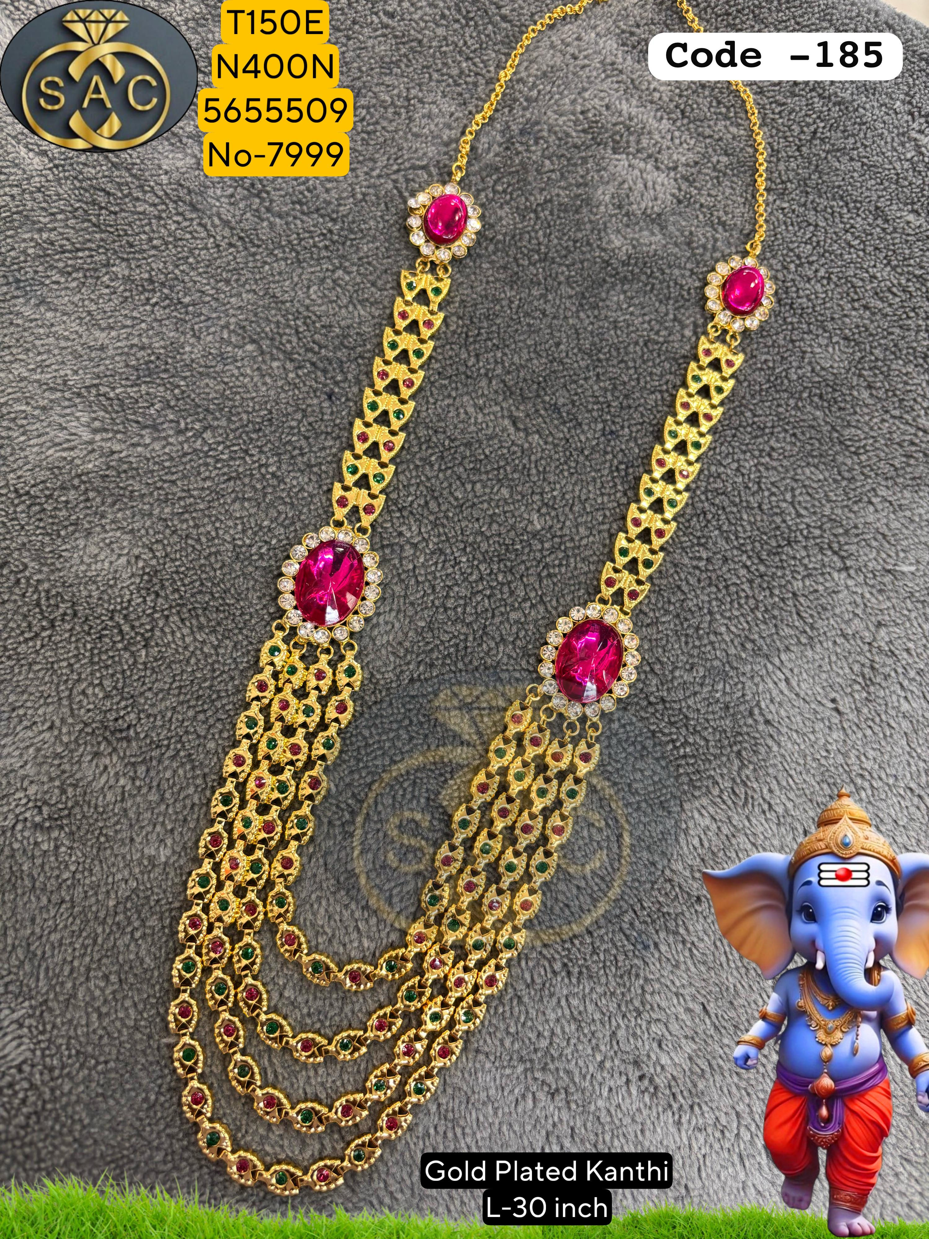 GOLD PLATED GANESHA KANTHI - 185