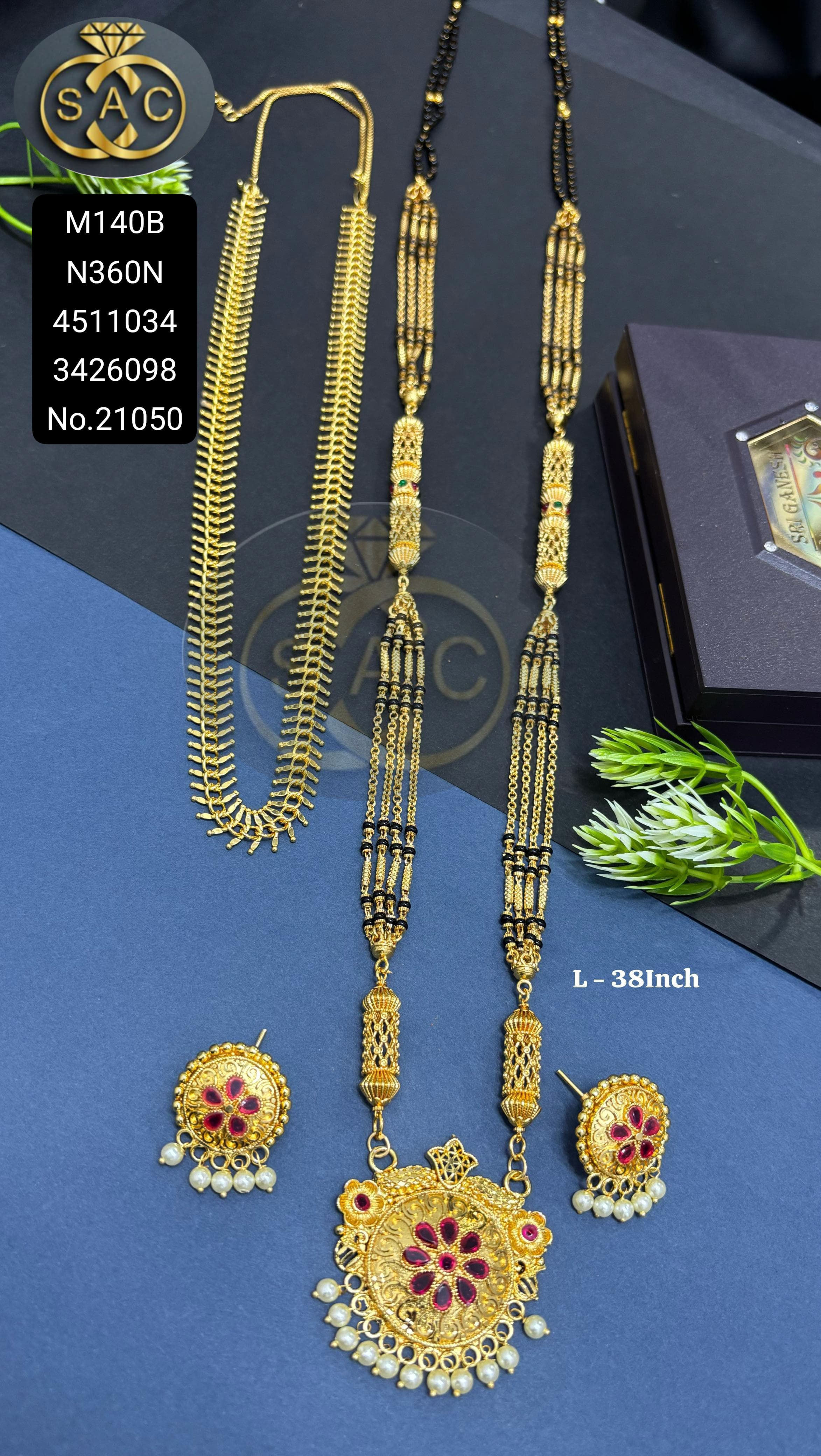 Micro Gold Mangalsutra Combo Set