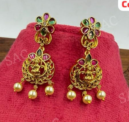 Thumbnail: Victorian Fancy Laxmi Necklace set - 1179