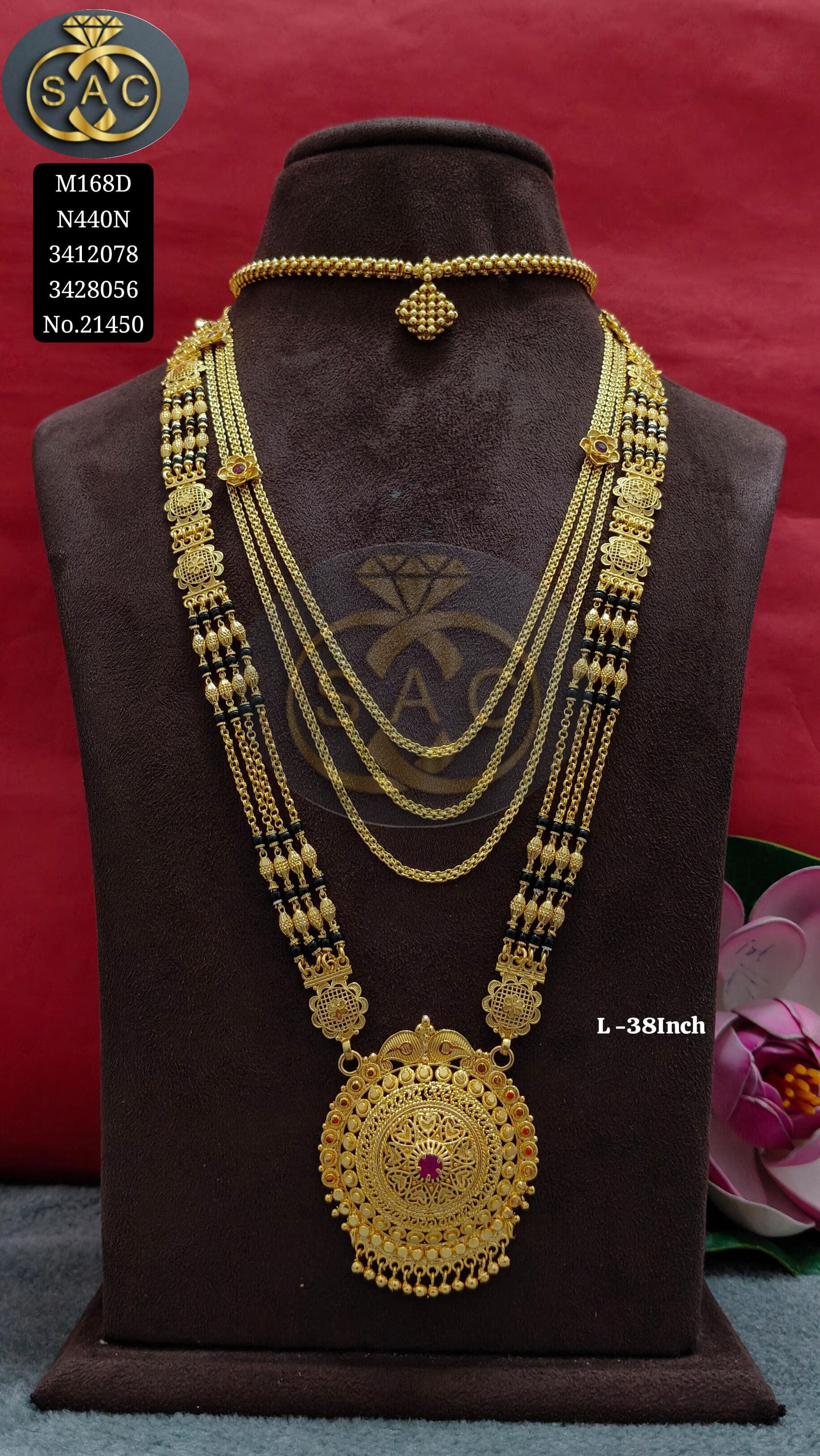 Micro Gold Mangalsutra Combo Set