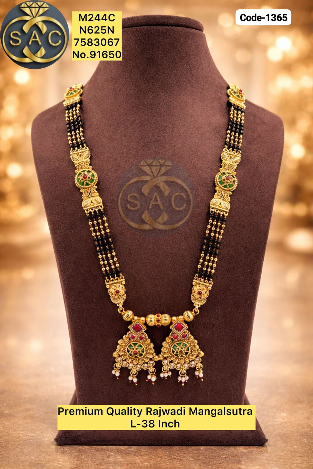 Premium Quality Rajwadi Mangalsutra - 1365