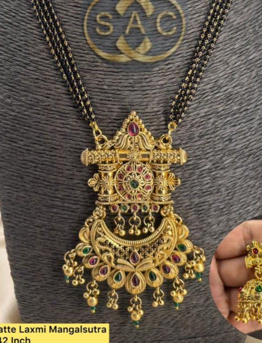 Thumbnail: Premium Quality Matte Laxmi Mangalsutra - 1377