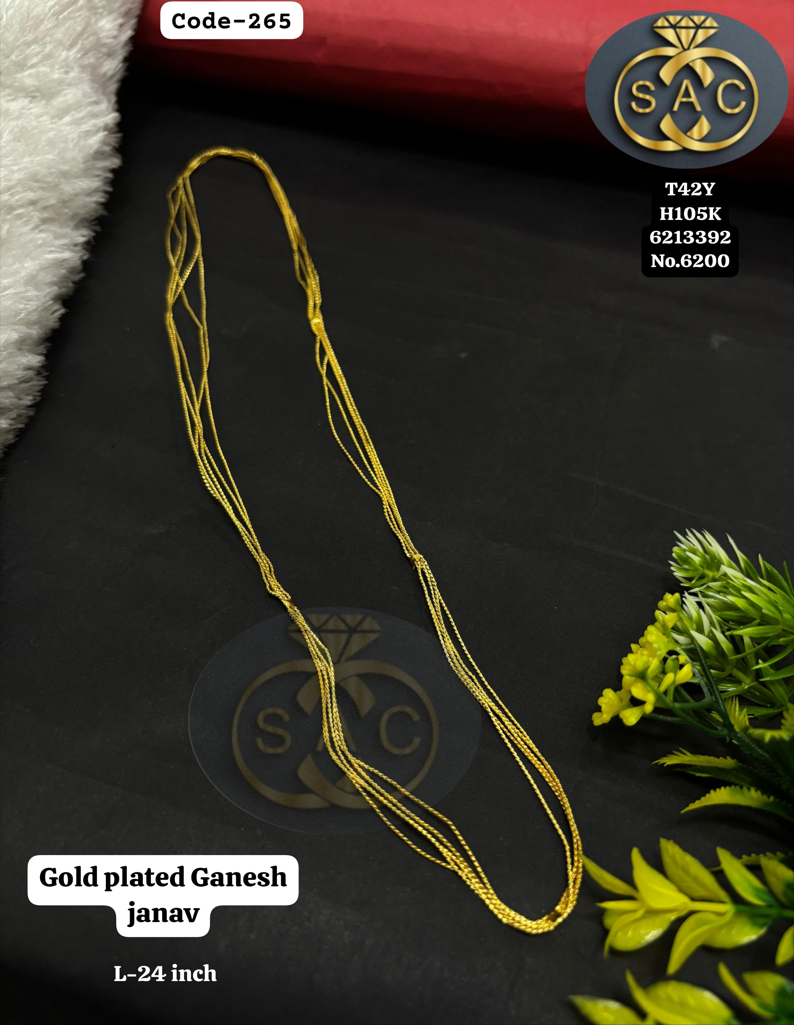 GOLD PLATED GANESHA JANAV* - 265