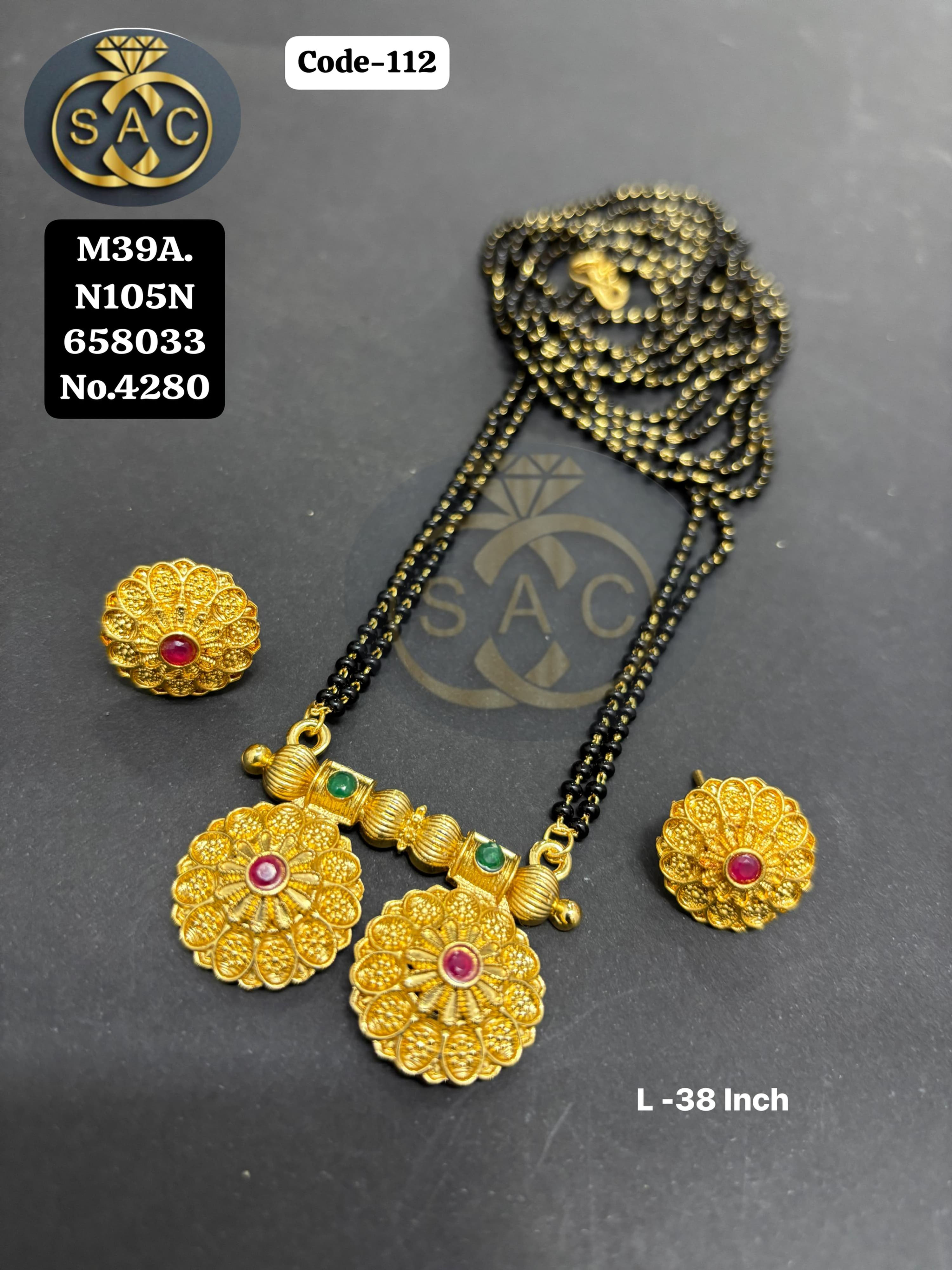 Micro Gold Mangalsutra Combo Set - 112