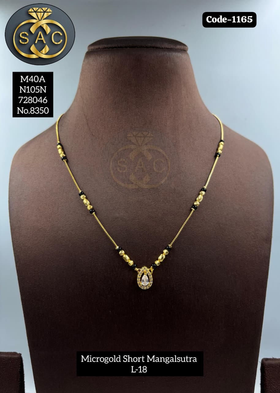 Micro Gold SHORT Mangalsutra - 1165