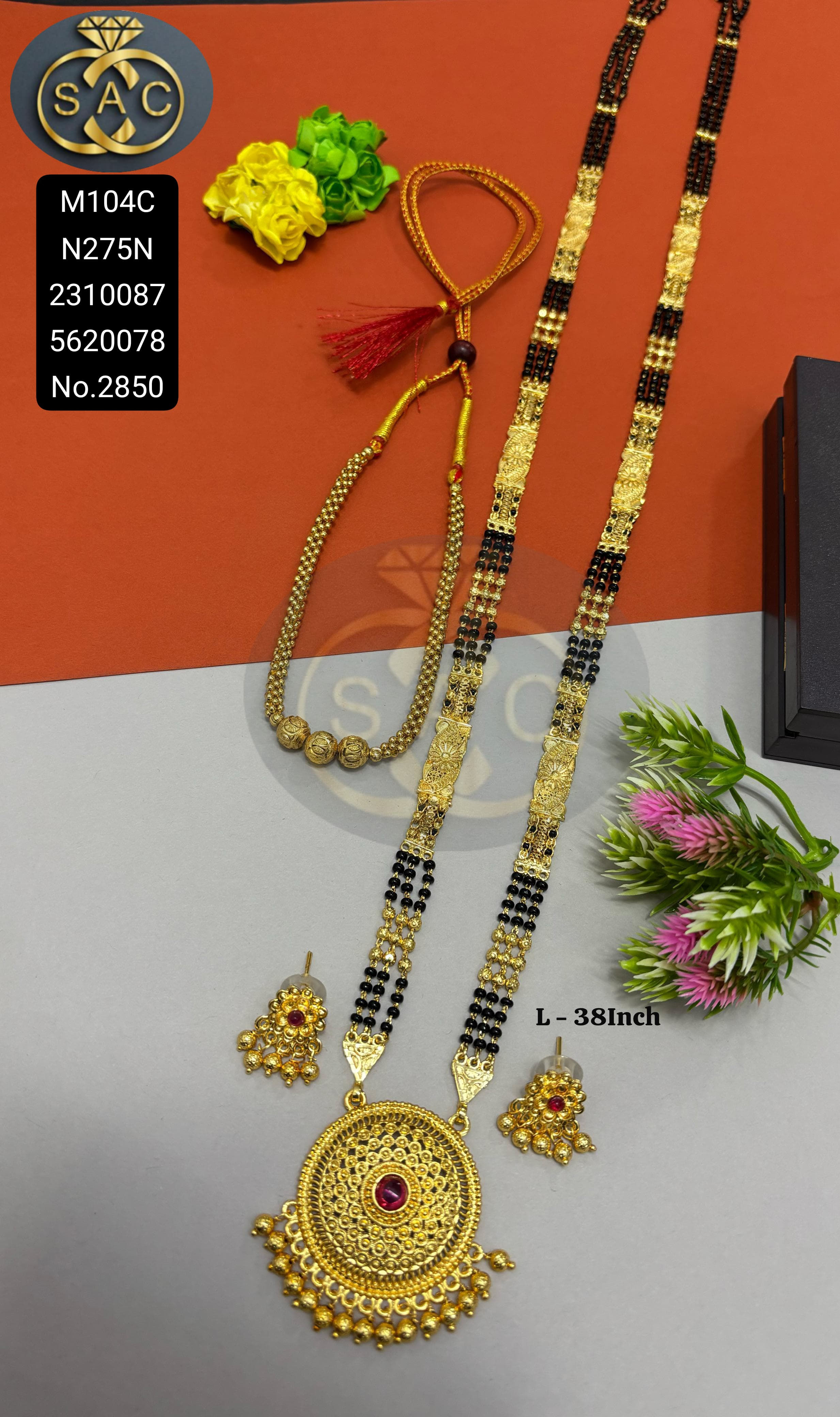 Micro Gold Mangalsutra Combo Set