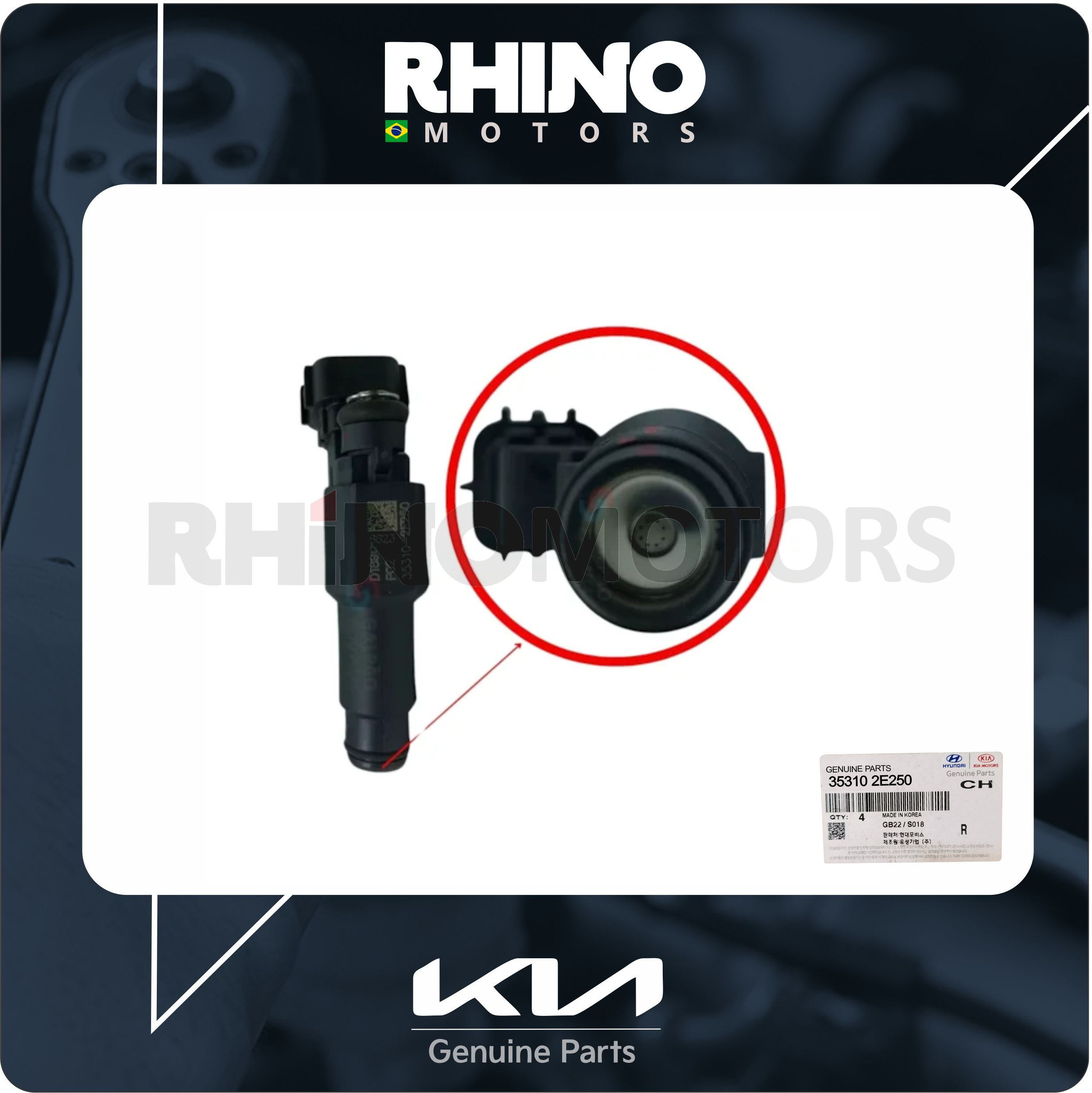 353102E250 Bico Injetor Hyundai Creta 2.0 Flex 2017/2024