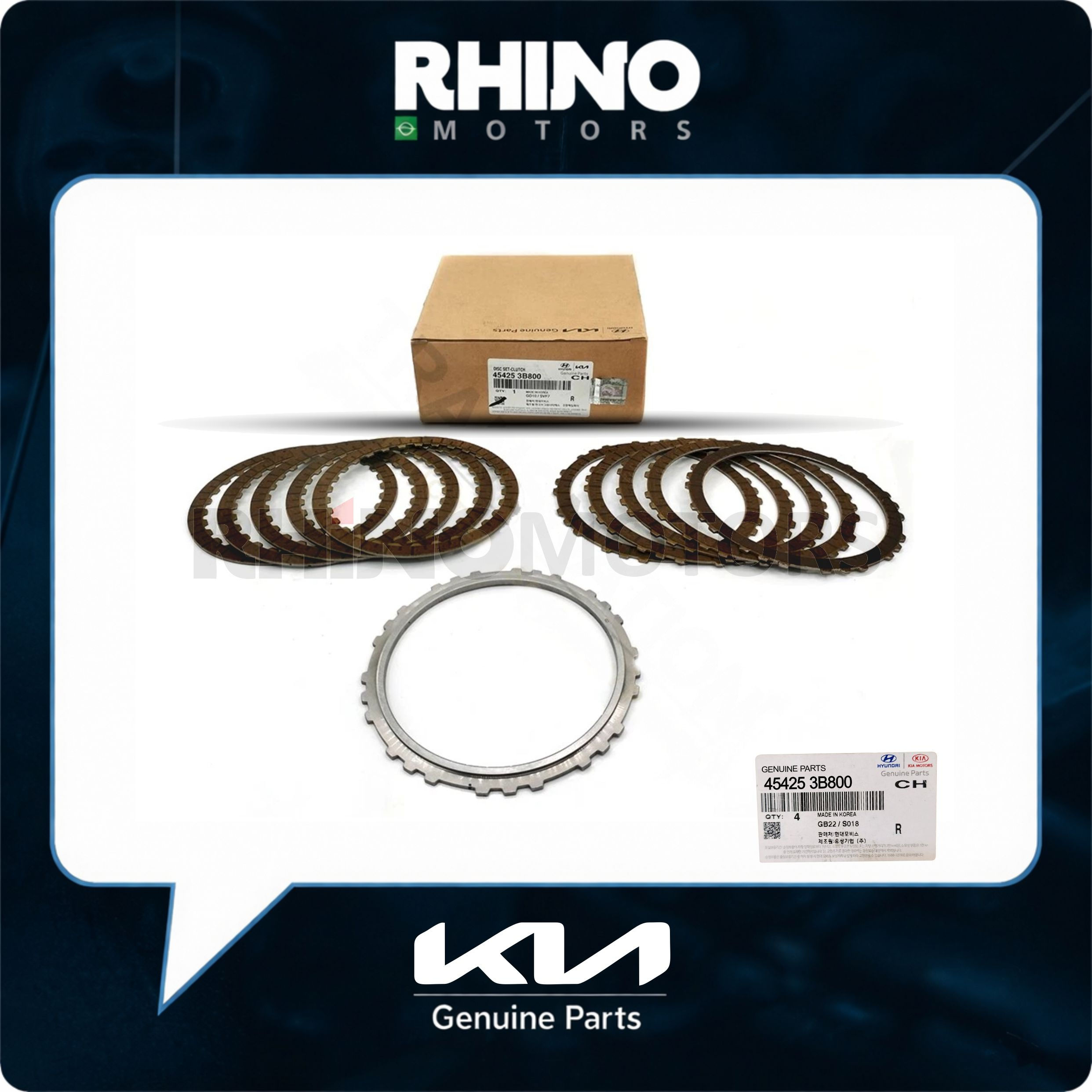 454253B800 jogo discos embreagem 3ª-5ª SORENTO, OPTIMA, CERATO, CERATO KOUP