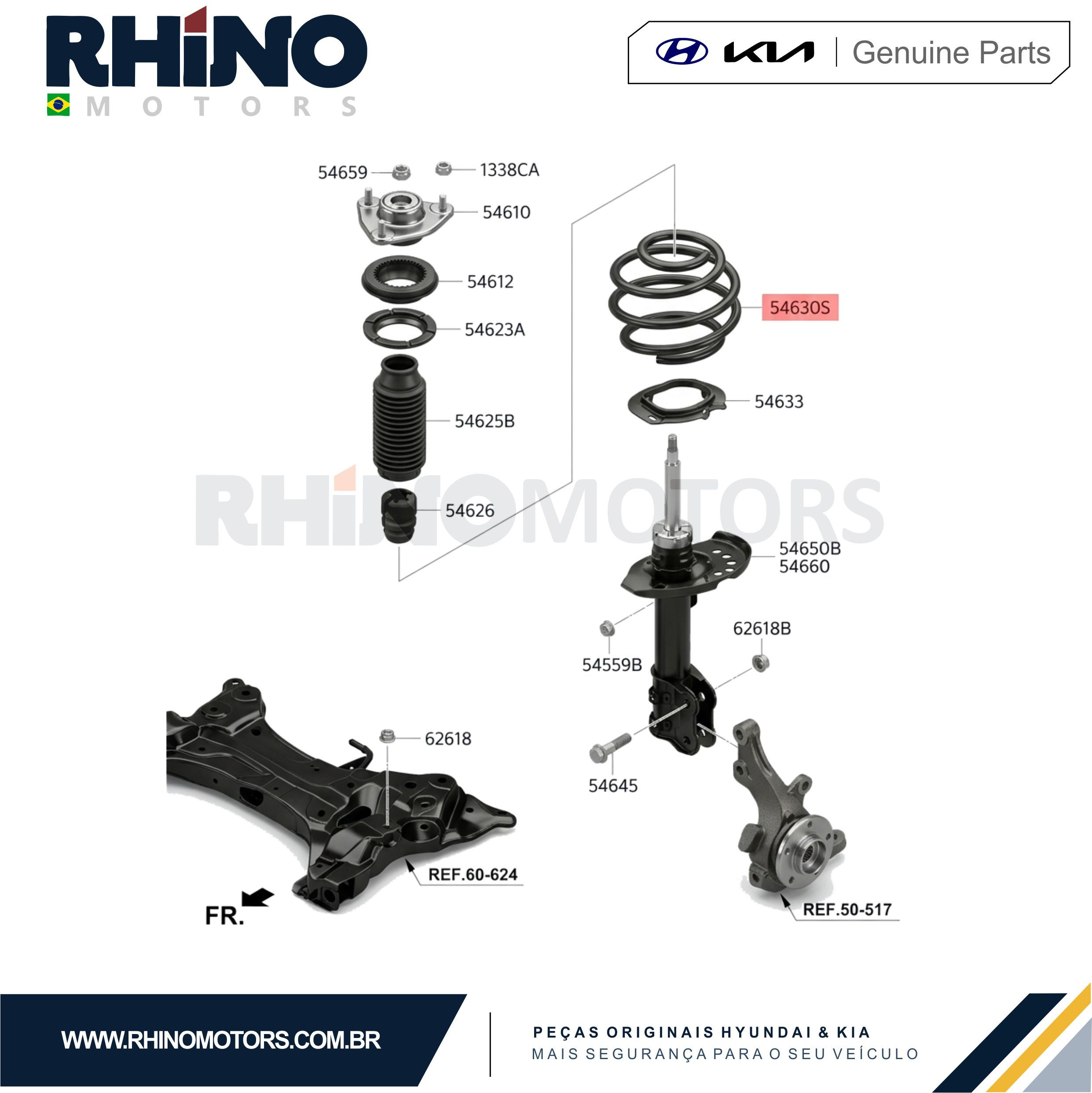 546302T010 mola da suspensão dianteira LOA OPTIMA 2011 A 2015