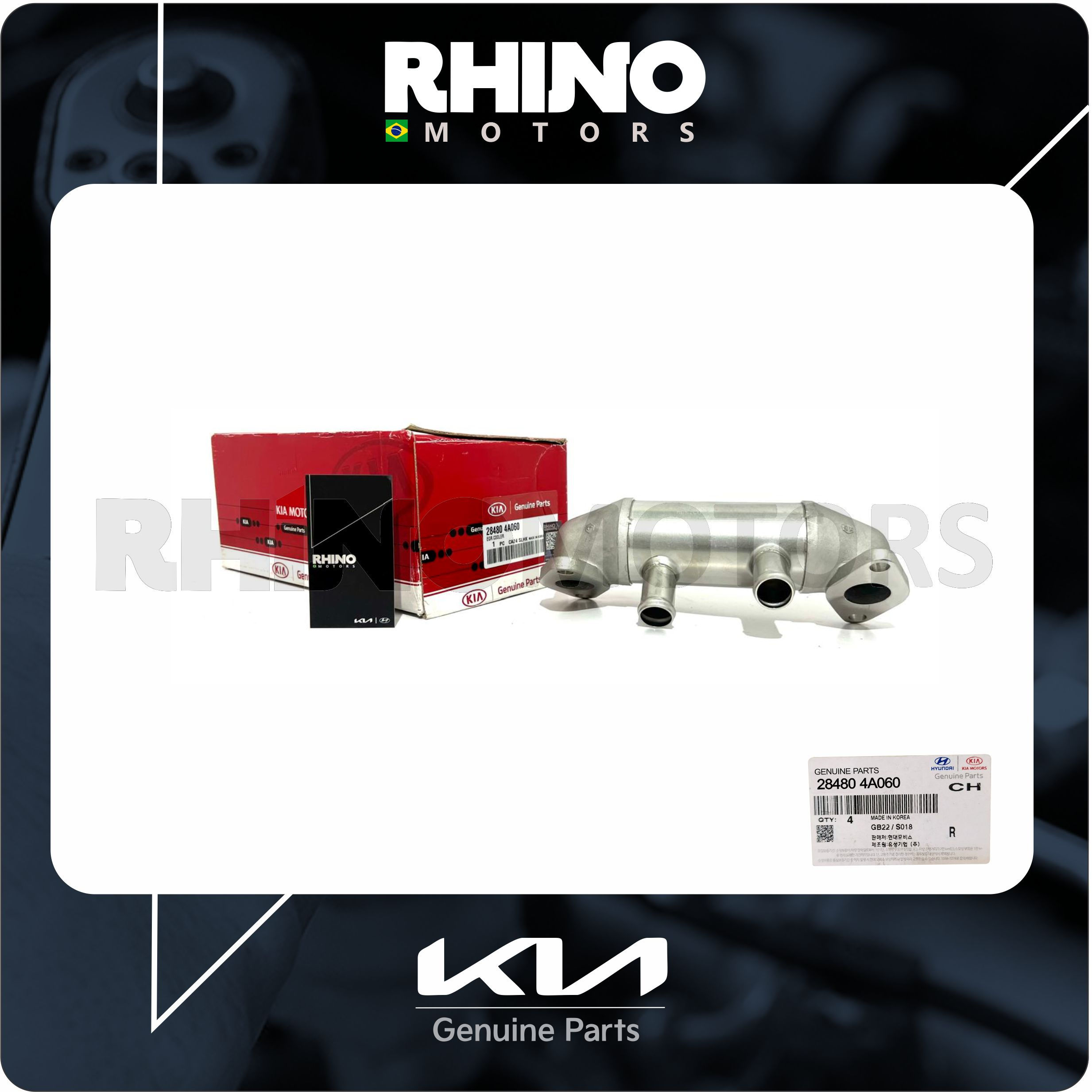 284804A060 - RADIADOR DO EGR KIA SORENTO 2.5 DIESEL