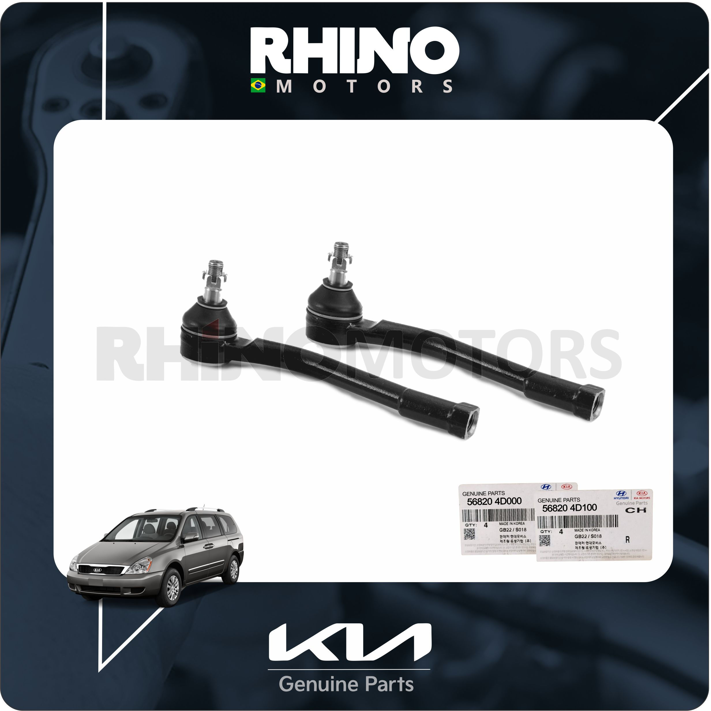 568204D101 / 548204D001 - Par terminal Direção KIA CARNIVAL 2006 a 2015