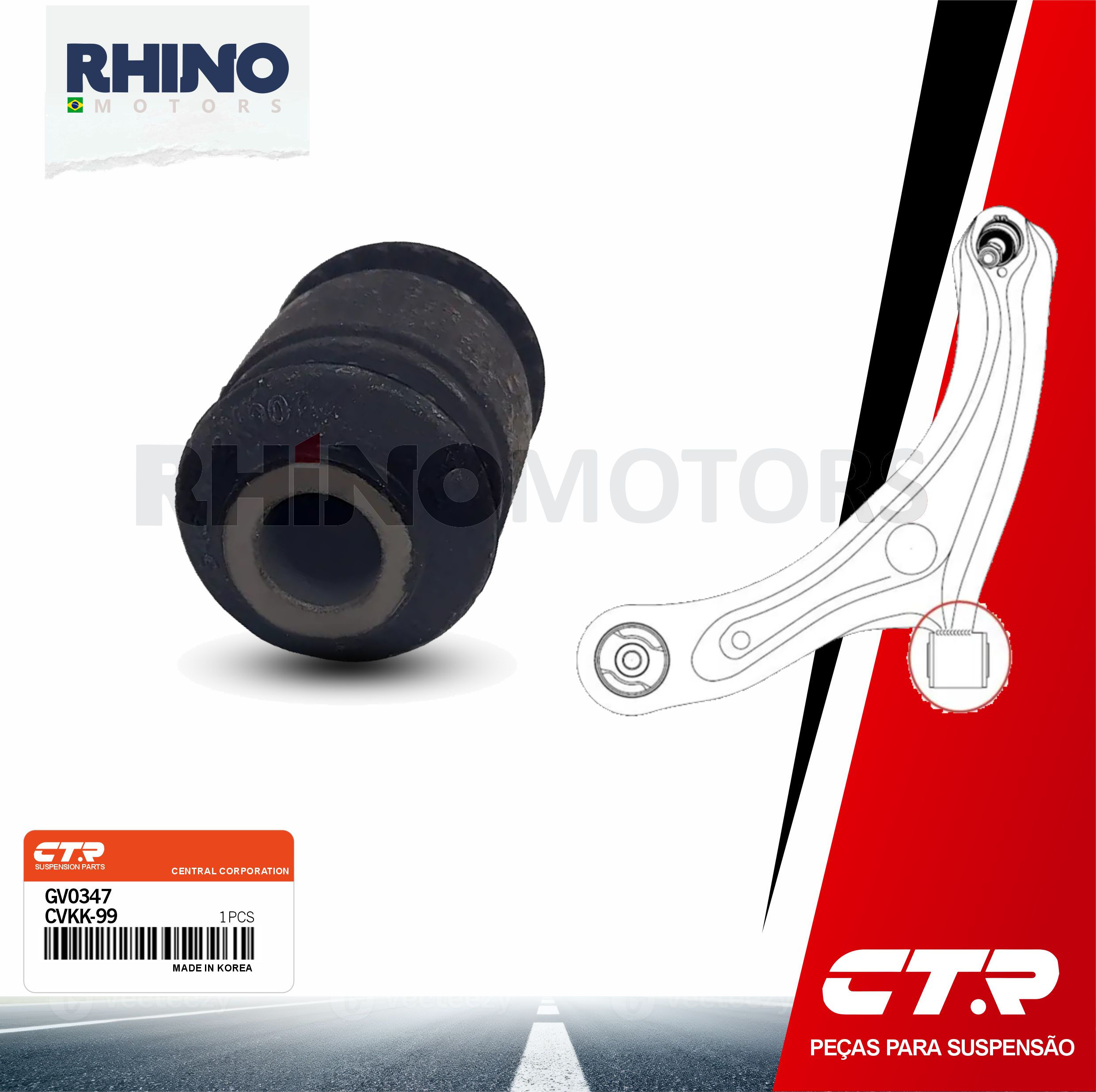 545512K000 bucha bandeja dianteira inferior KIA SOUL 2009 A 2013