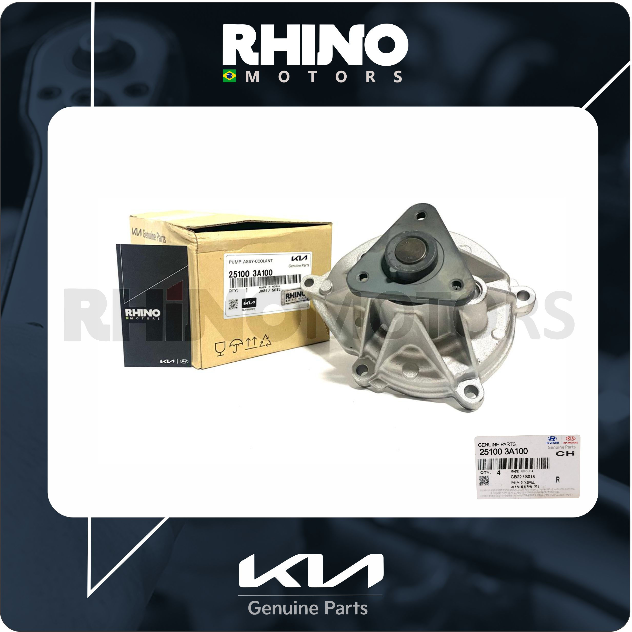 251003A100 Bomba Água Motor Kia Mohave 3.0 V6 2008-2015 Diesel