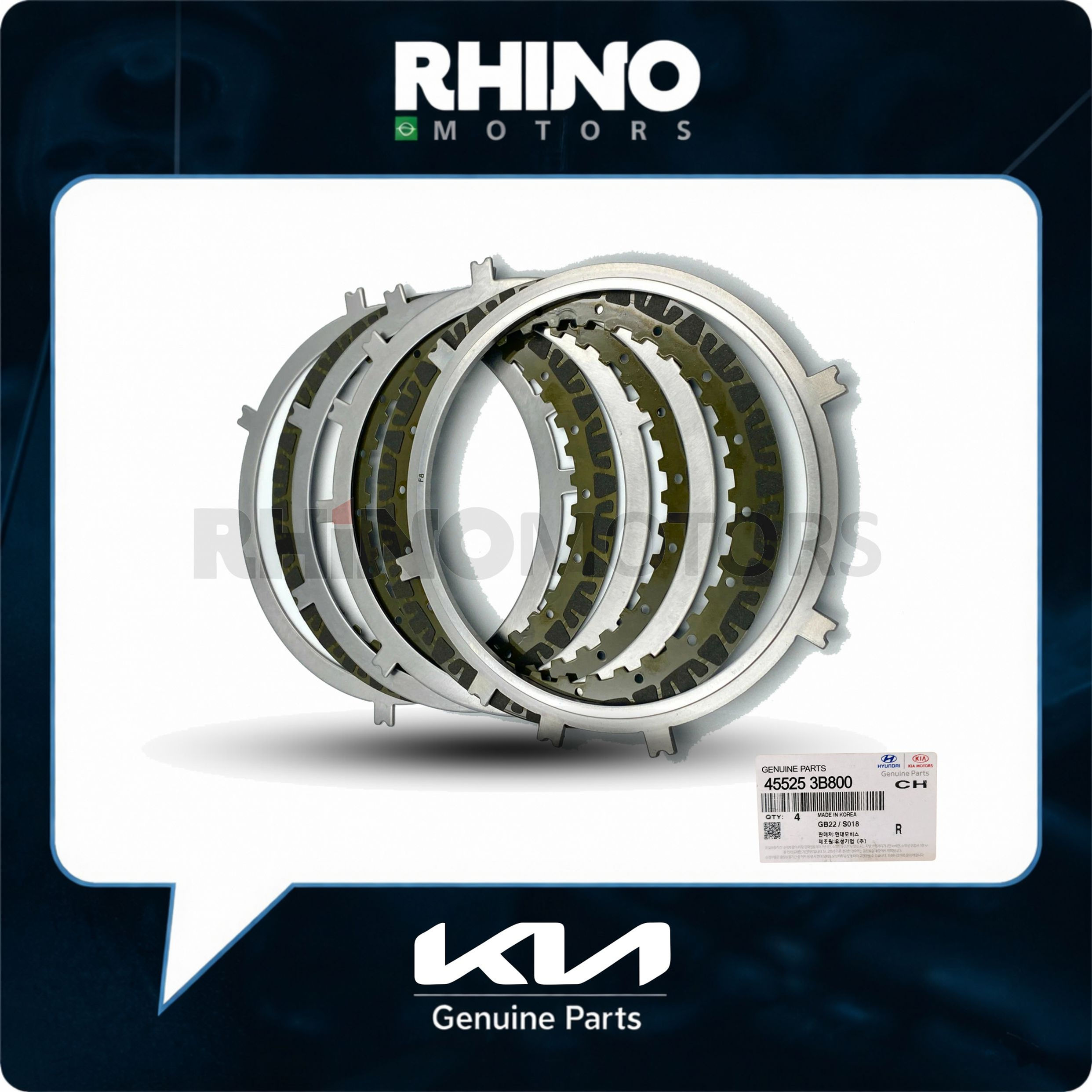 455253B800 jogo discos embreagem SPORTAGE, SORENTO OPTIMA SOUL CERATO