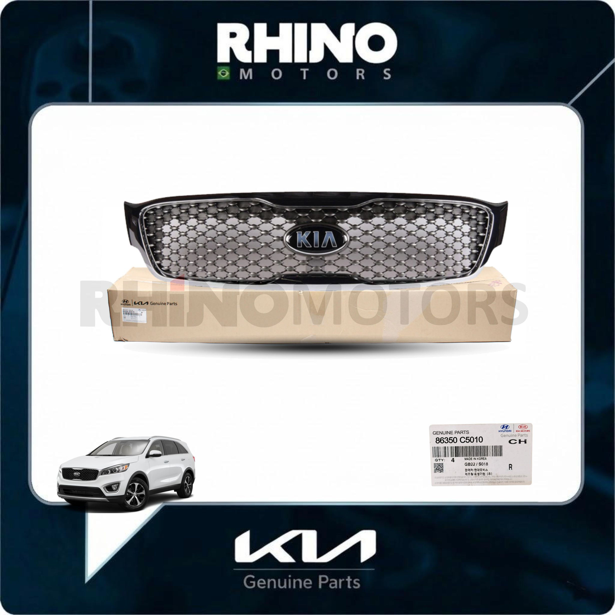 86350C5010 grade do radiador KIA SORENTO 2015 A 2018