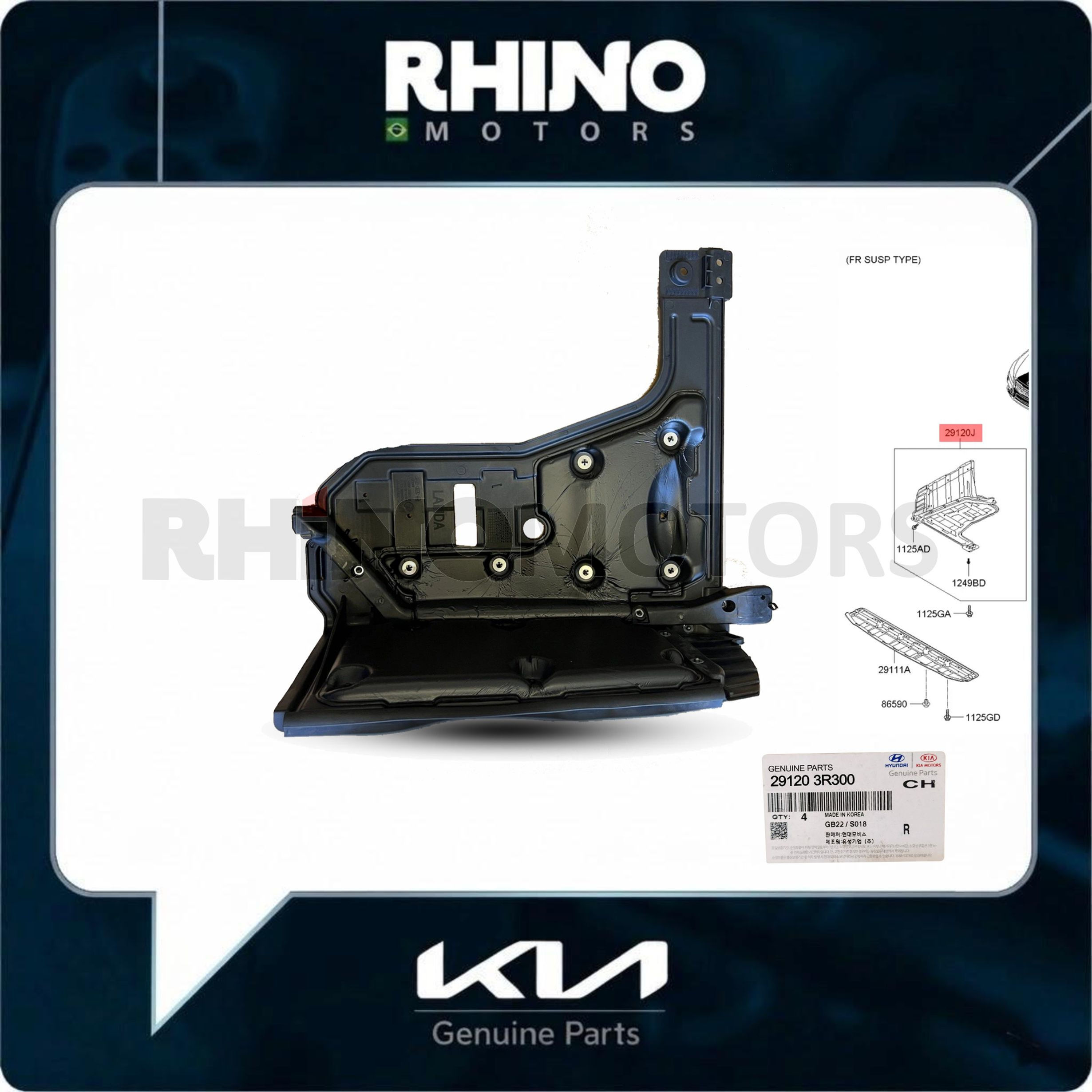 291203R300 Cobertura Lateral Direita KIA CADENZA 2010 A 2012