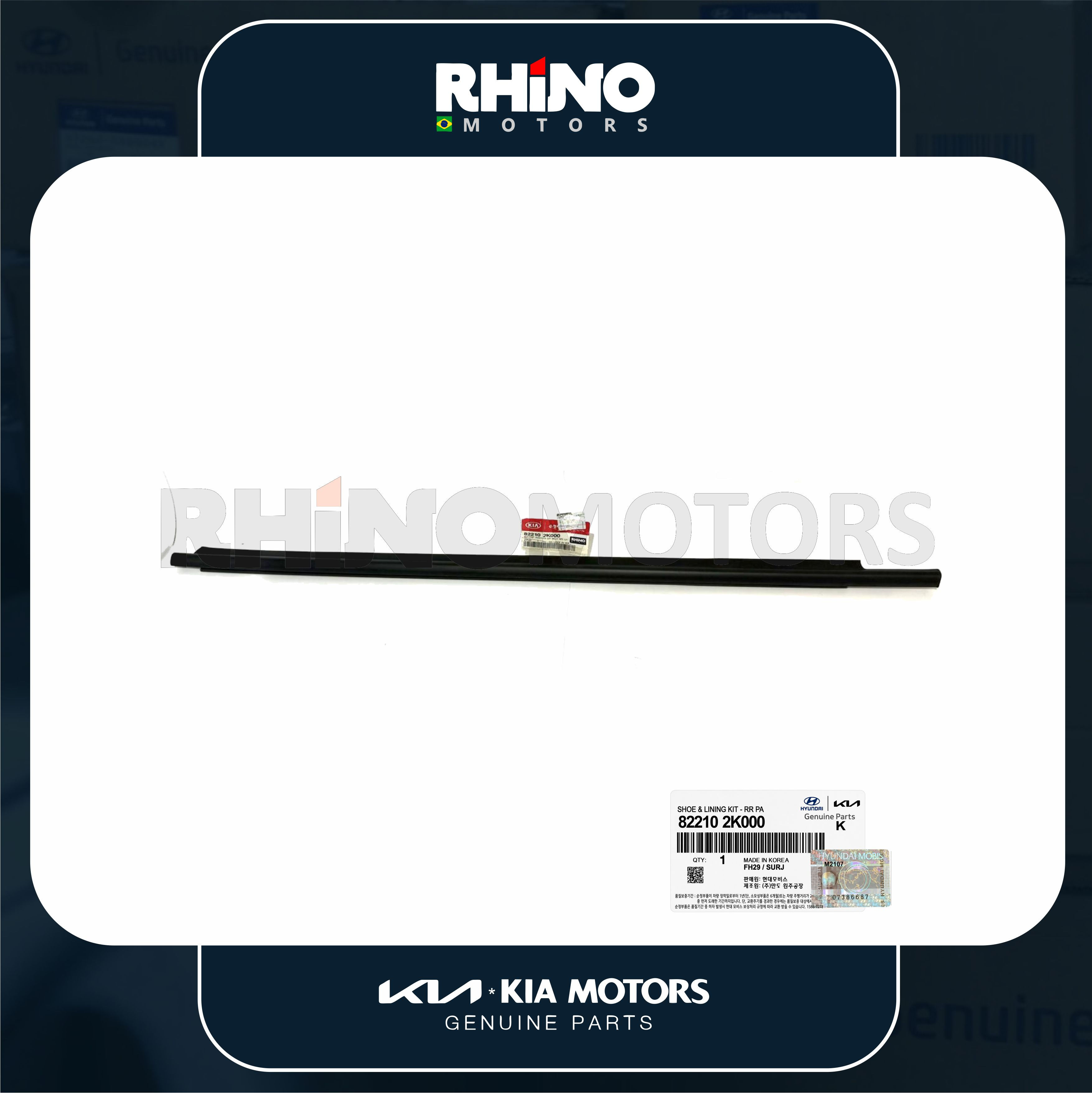822102K000 Pestana Externa da Porta Dianteira Esquerda KIA SOUL 2008 A 2013