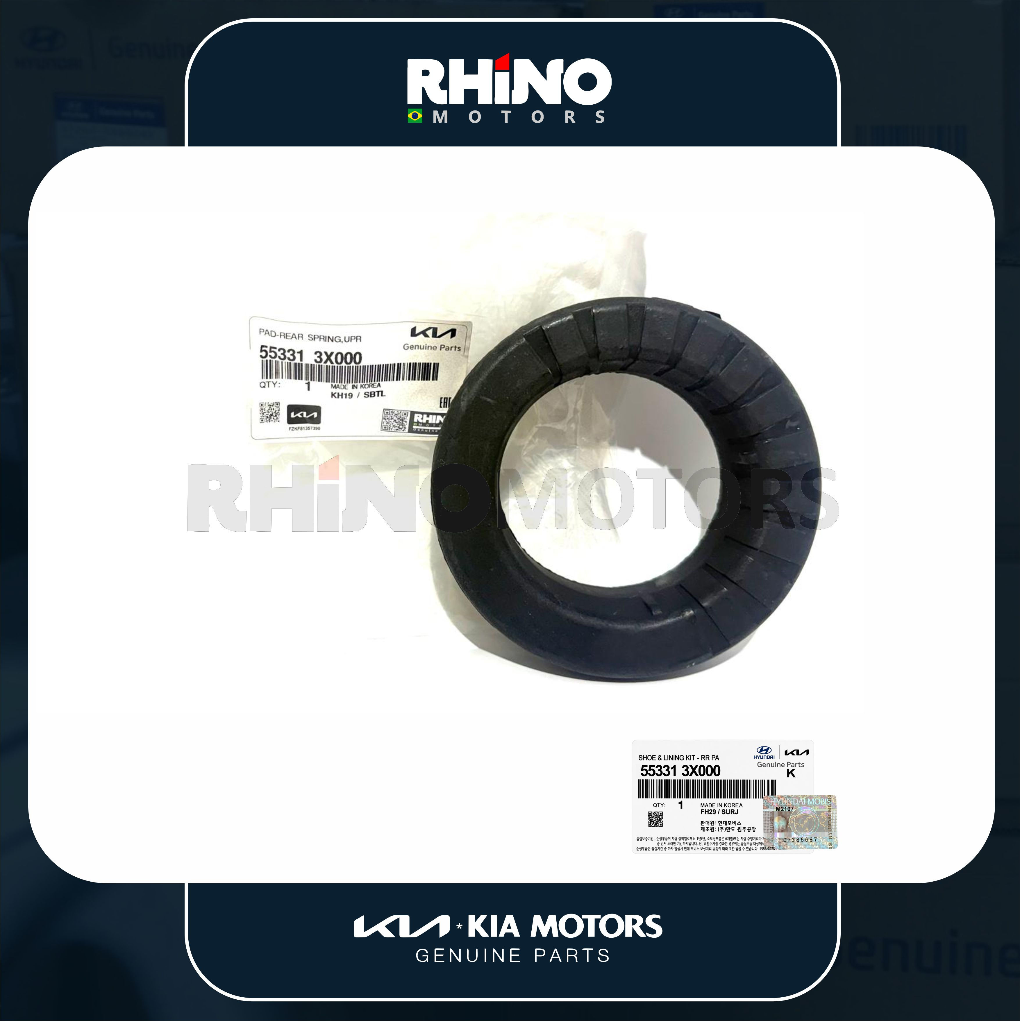 553313X000 Batente Inferior da Mola Traseira ELANTRA, I30, CERATO, SOUL