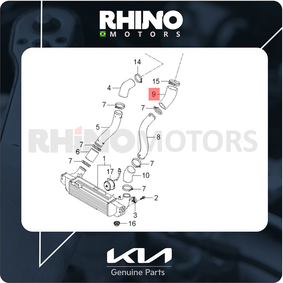Miniatura: 281724A162 - Mangueira superior do intercooler Kia Sorento 2.5 2002 a 2010
