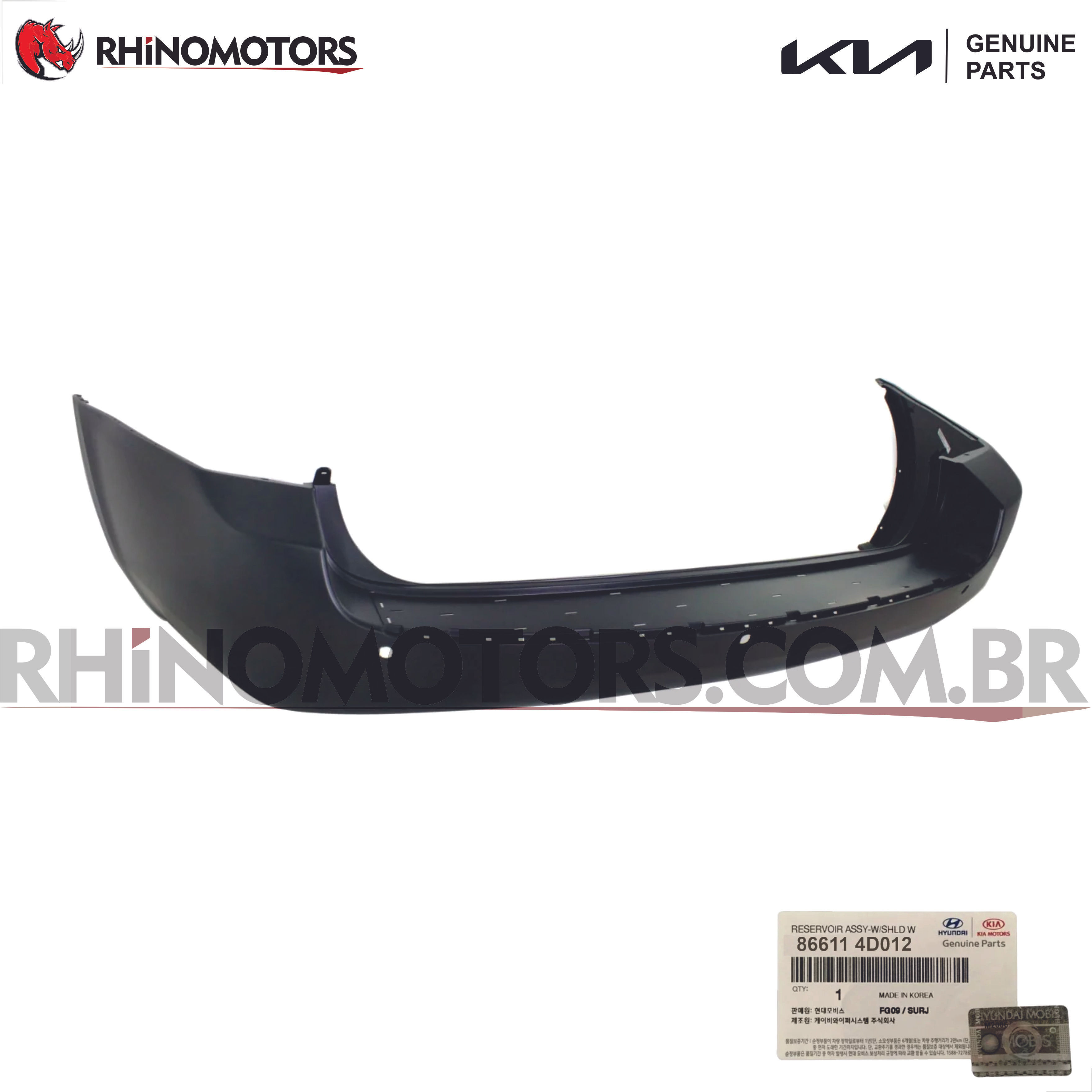 866114D012 - Parachoque Traseiro KIA CARNIVAL 2009/2014