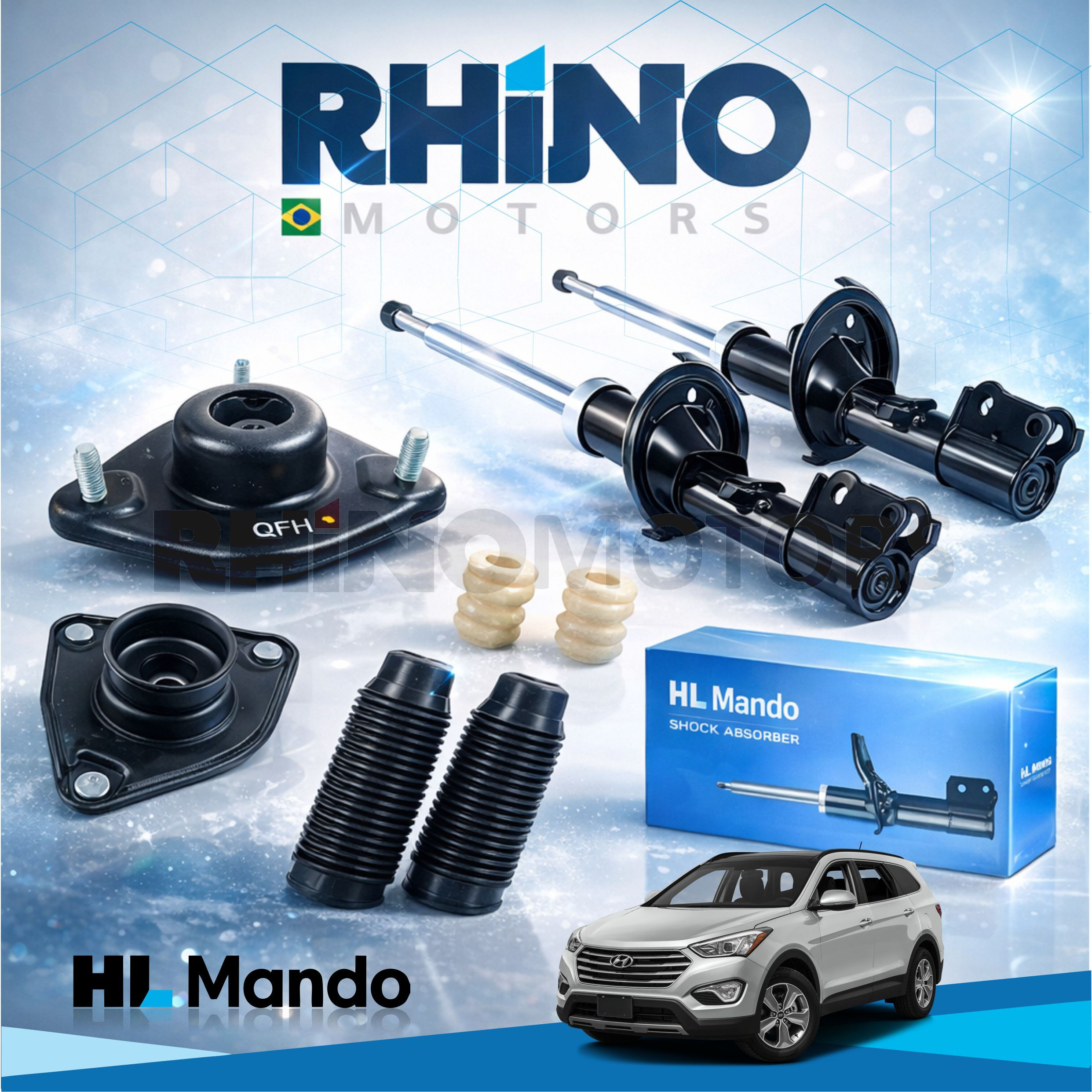 KIT AMORTECEDOR DIANTEIRO HYUNDAI SANTA FE 2013 A 2018