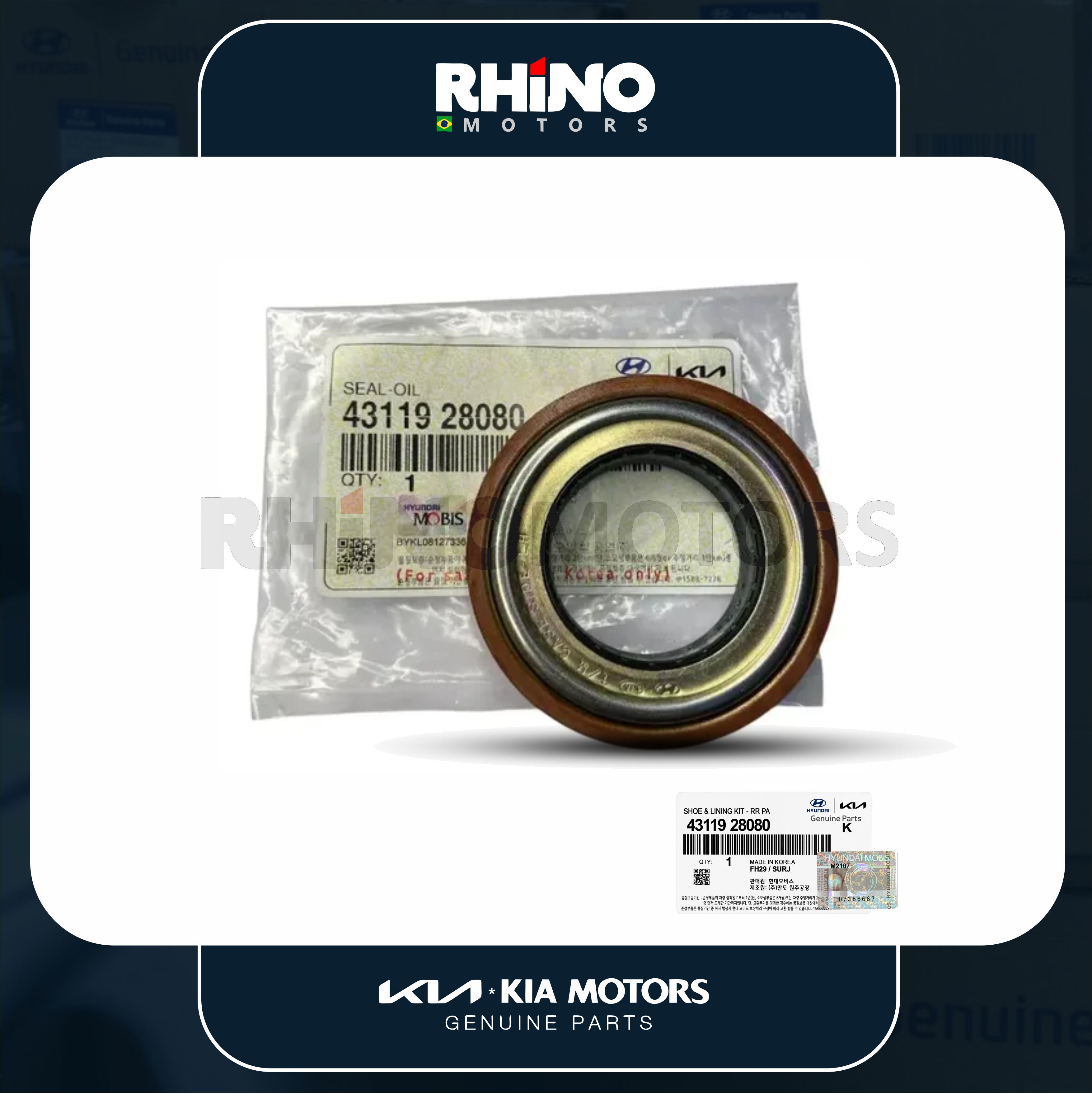 4311928080 Retentor Lateral do Câmbio Semi-Eixo Lado Esquerdo HB20, PICANTO 1.0