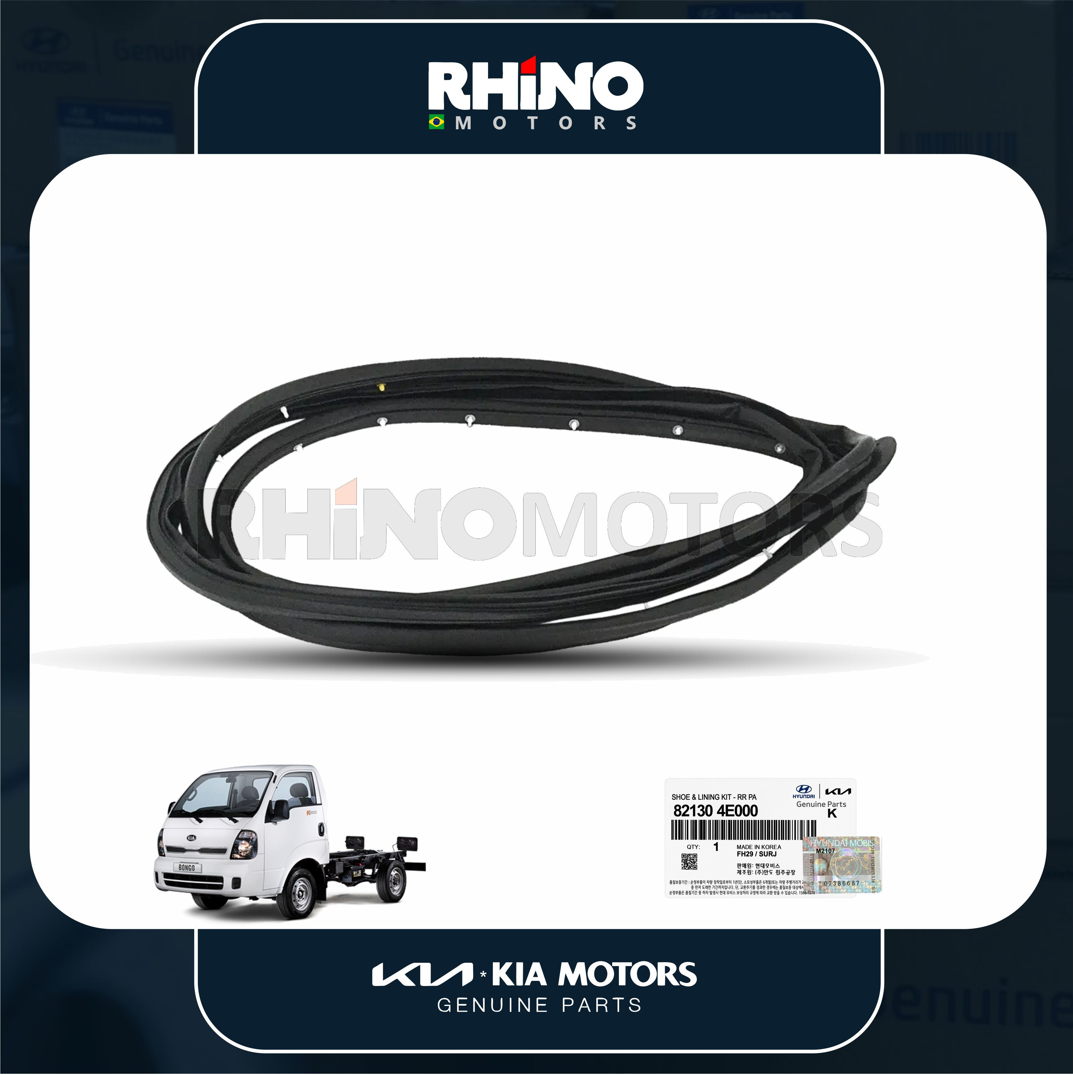821304E000 Borracha Externa Porta Dianteira Esquerda KIA BONGO 2004 A 2026