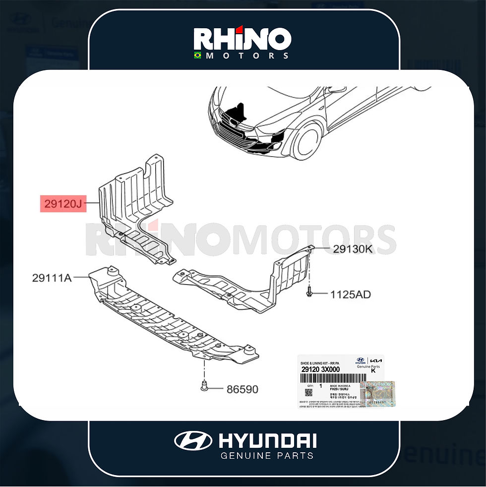 Miniatura: 291203X000 protetor de cárter lado direito I30, ELANTRA 2011 A 2016