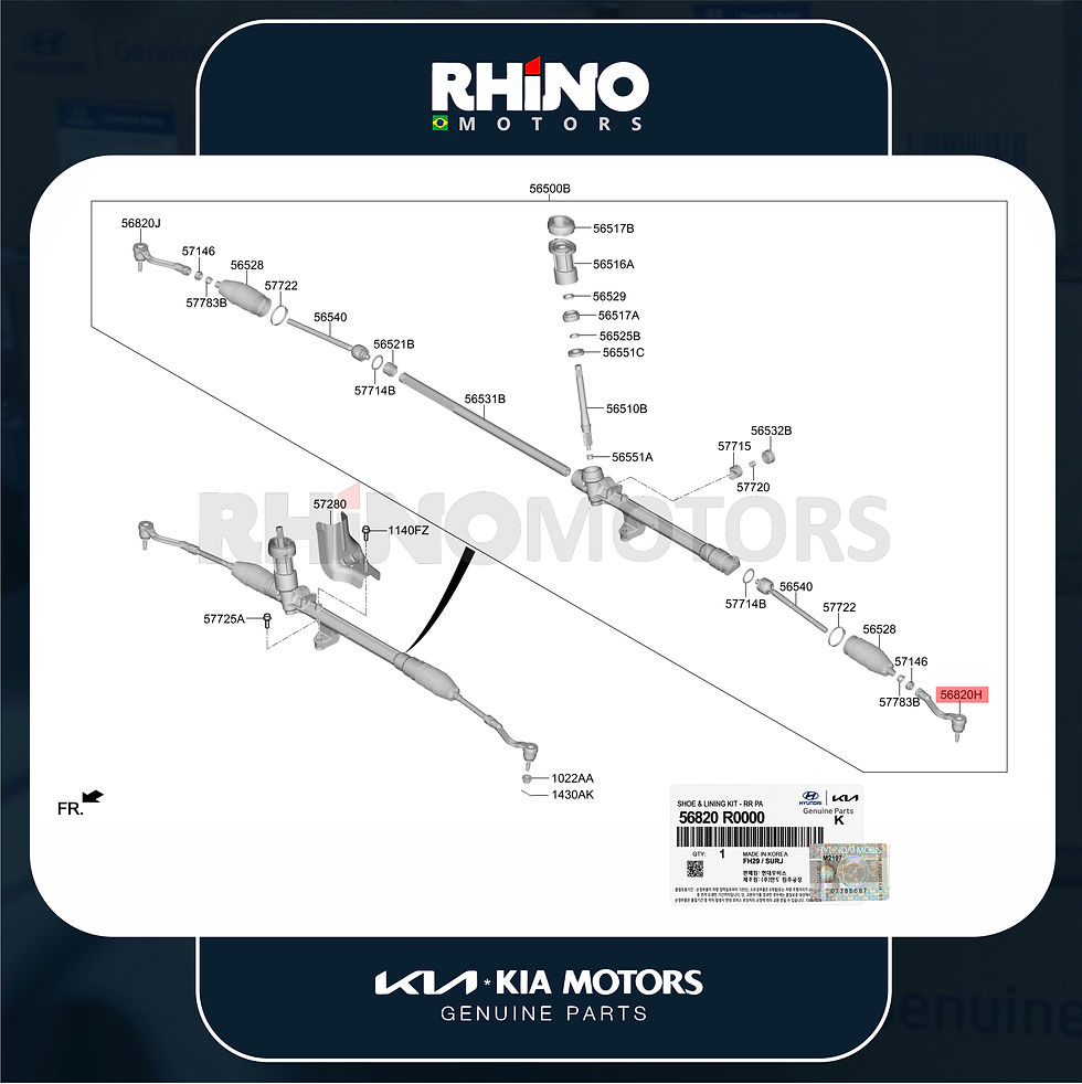 Miniatura: 56820R0000 terminal de direção esquerdo KIA CARNIVAL 2021 A 2026
